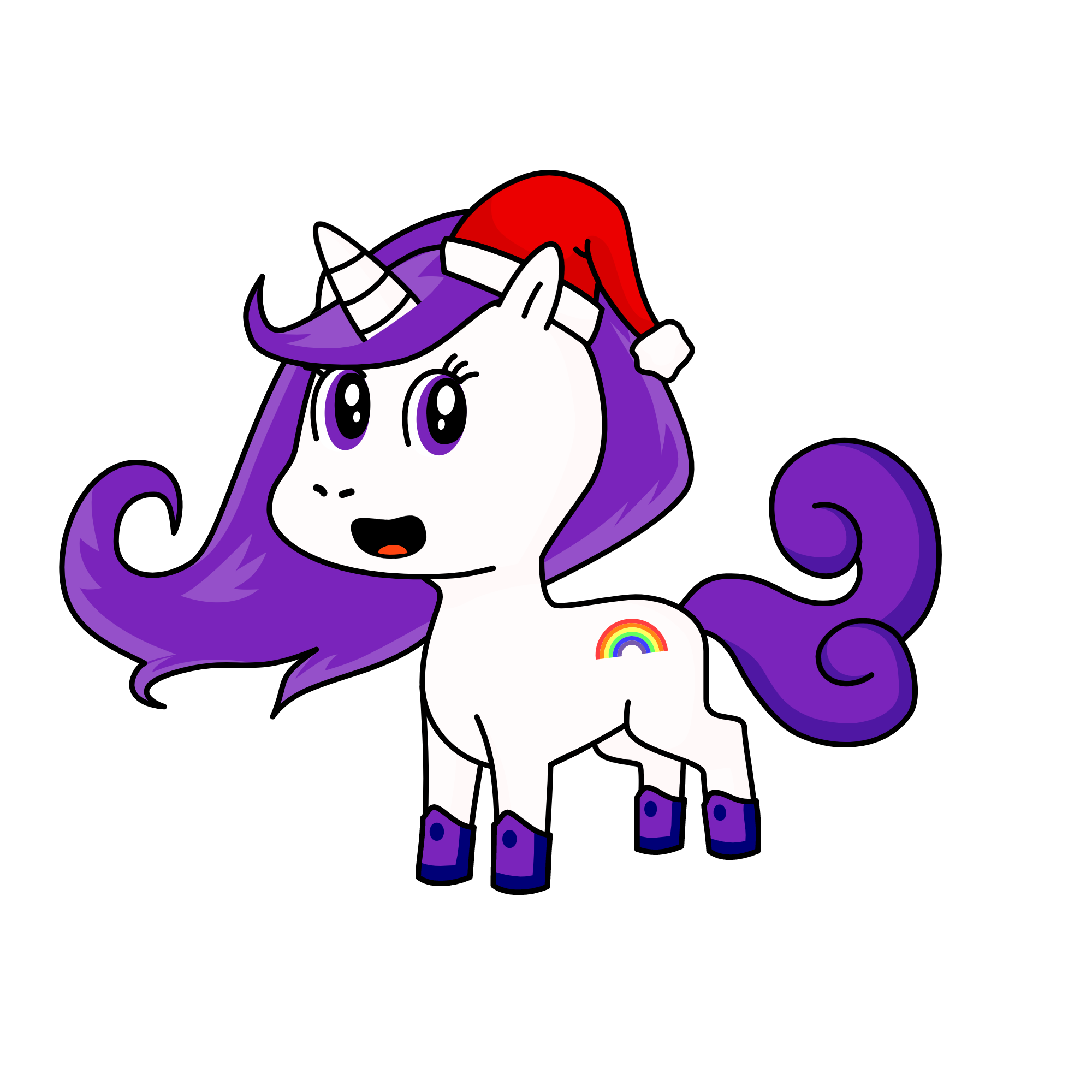 santa, the unicorn