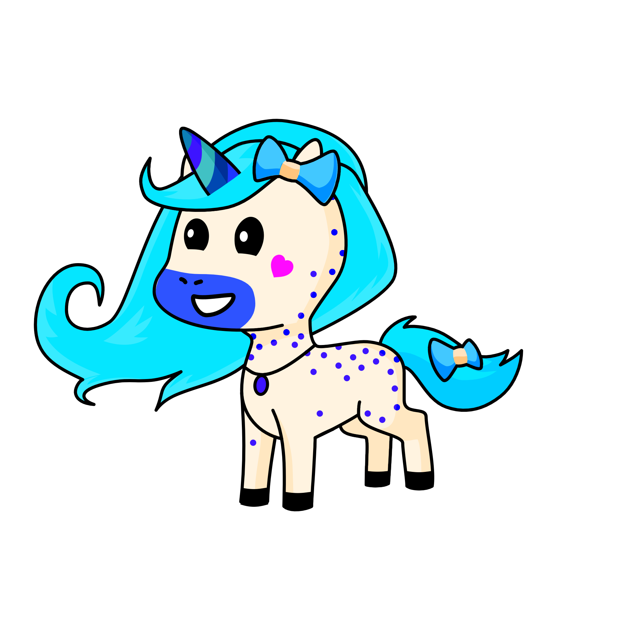 This is a ice unicorn, the unicorn