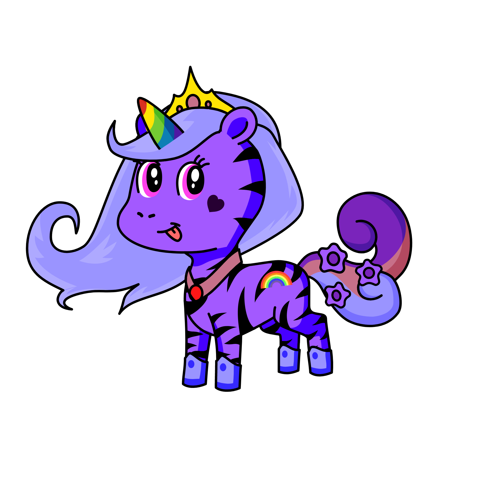 snowy ball, the unicorn