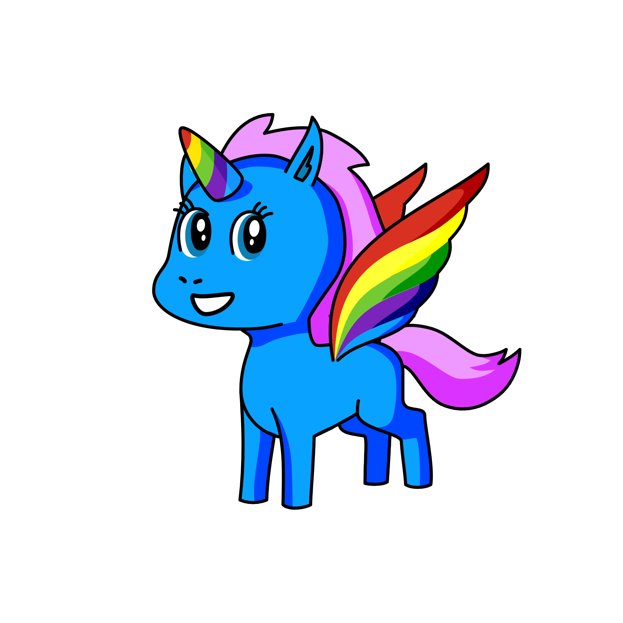 Cloudy bow, the unicorn