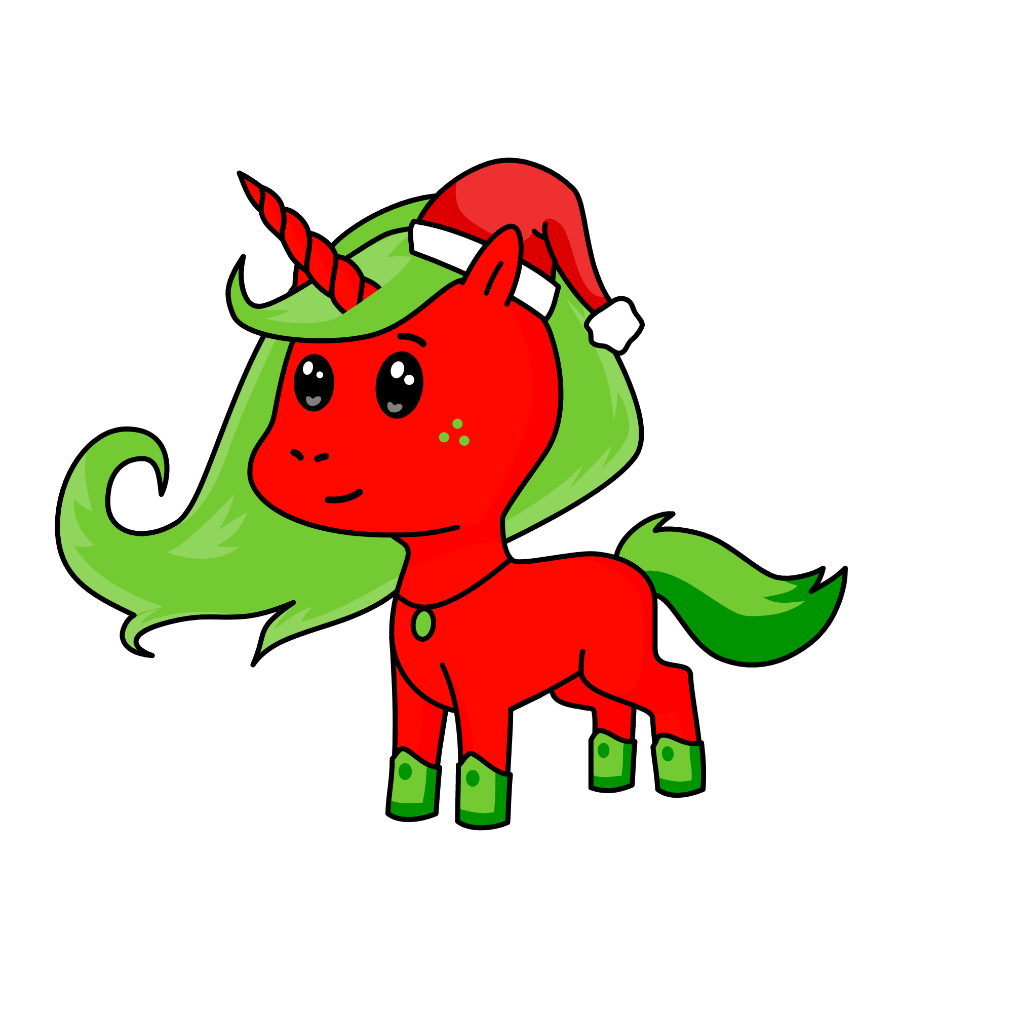Christmas, the unicorn