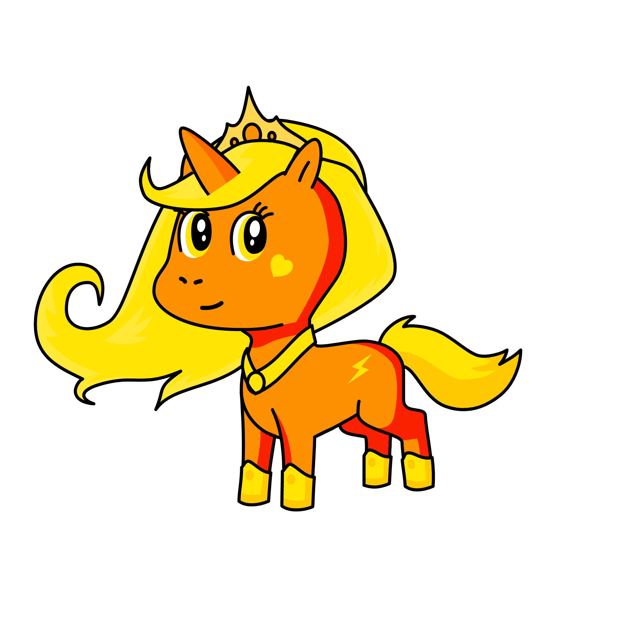 Golden, the unicorn
