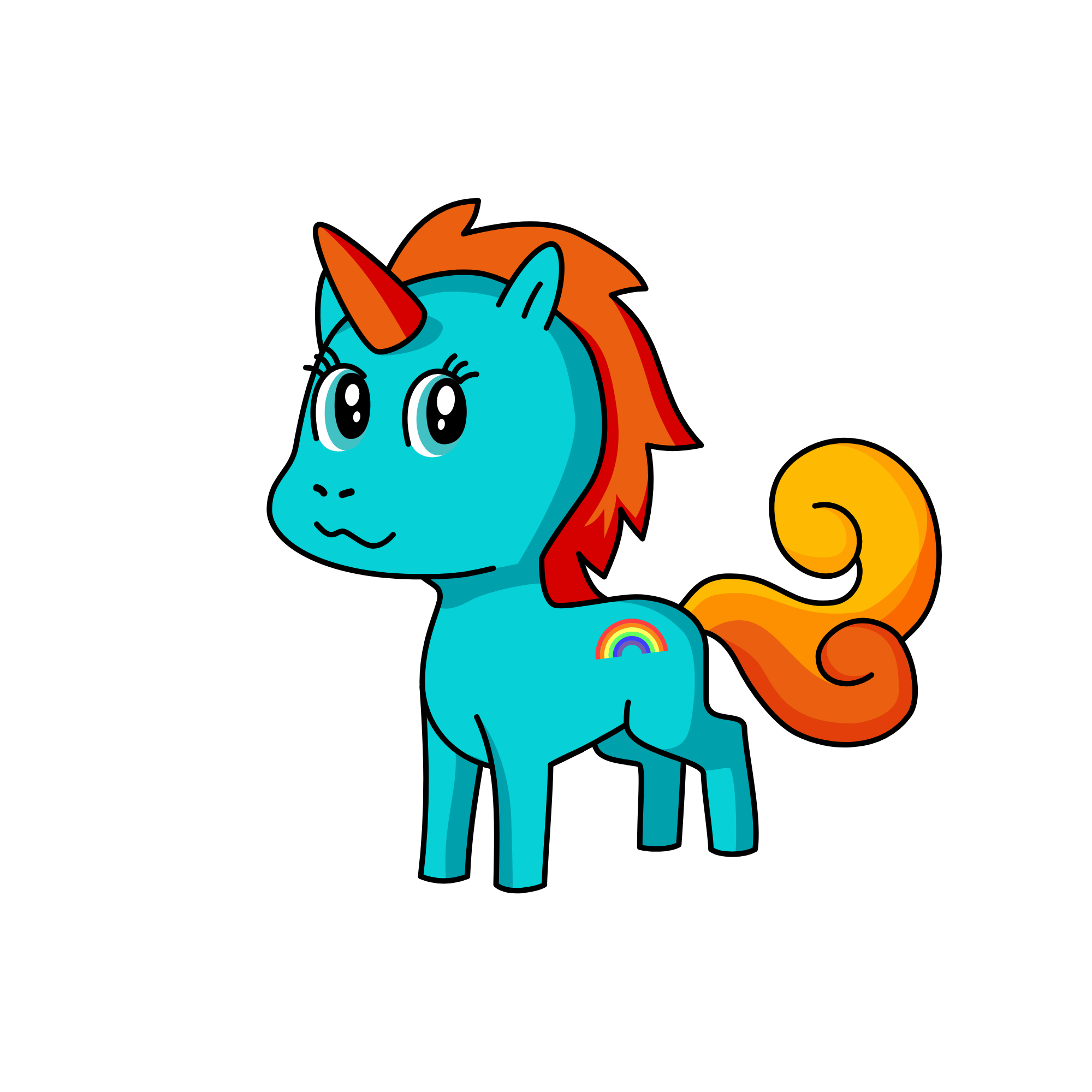 RAINBOW DASH, the unicorn