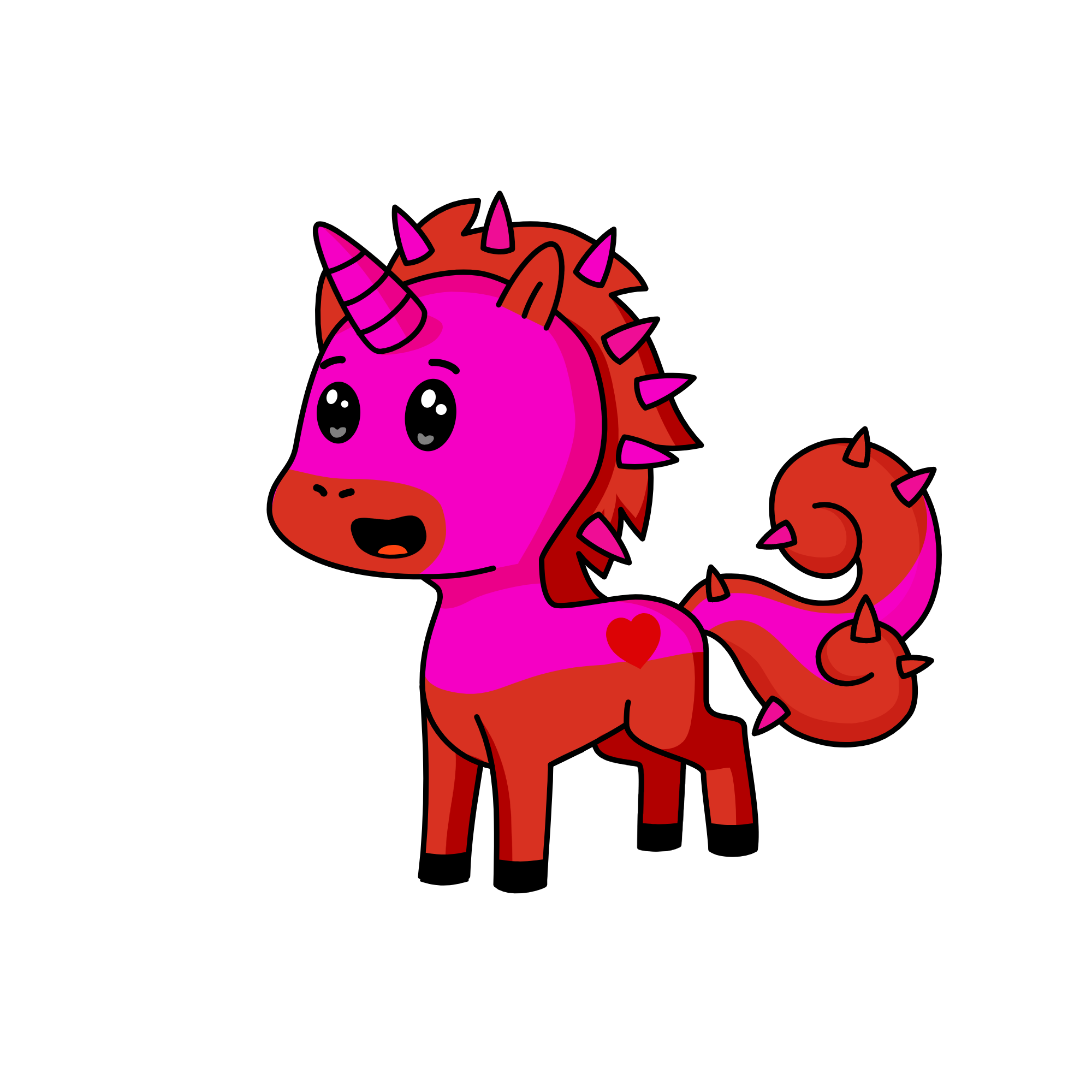 redy and pinky , the unicorn