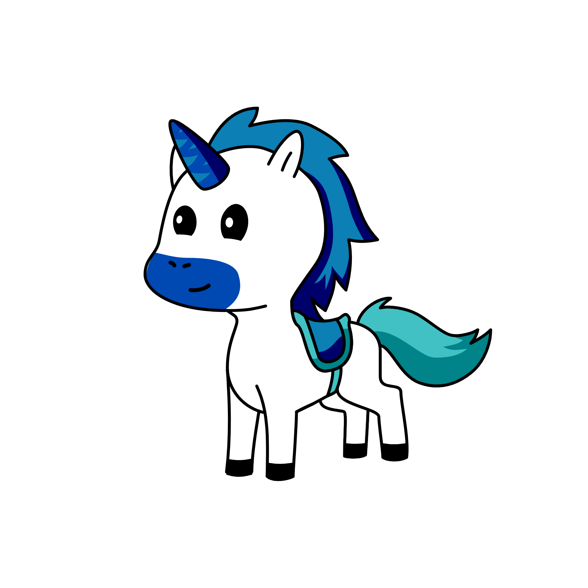 omg the snow unicorn say bello, the unicorn