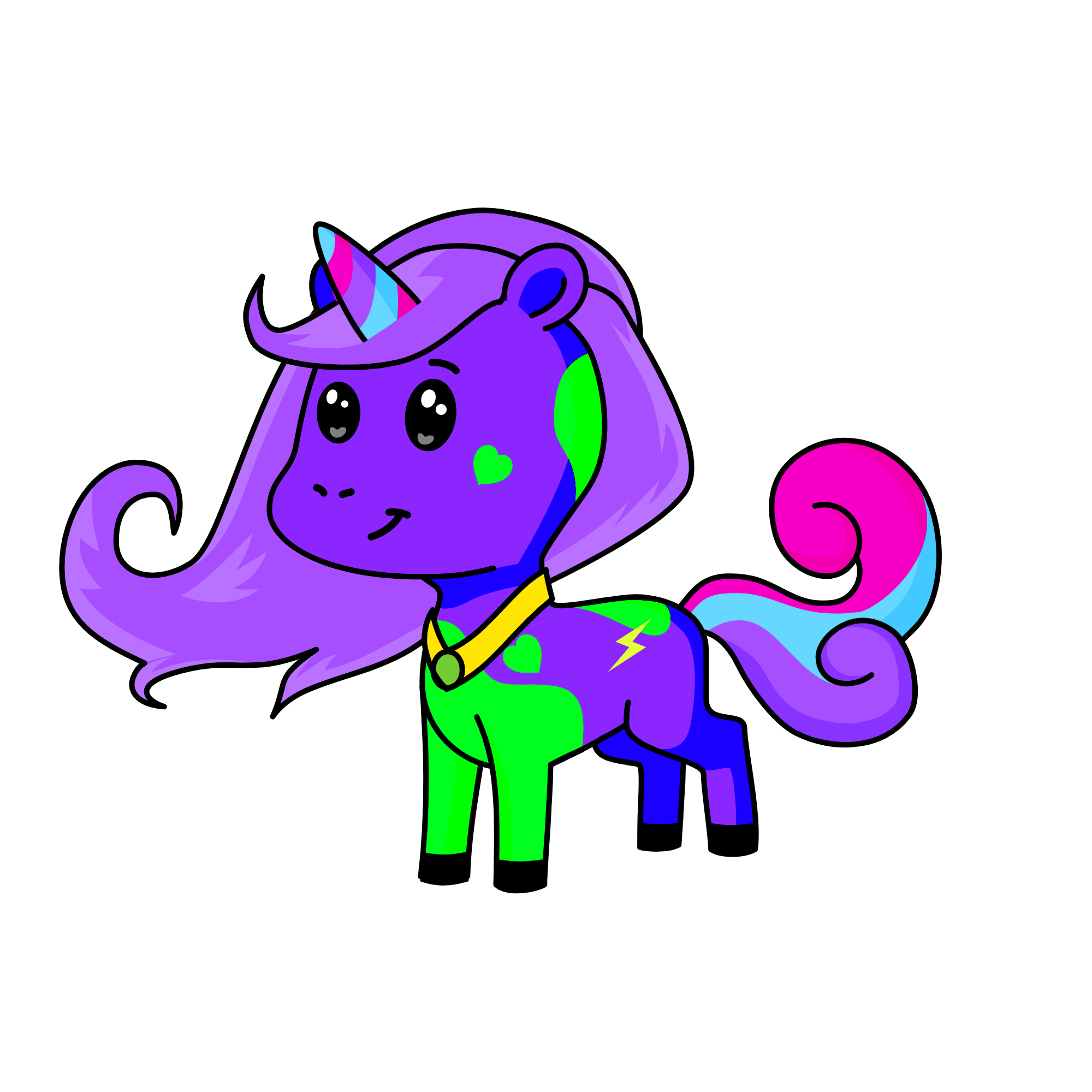 Shocking Violet, the unicorn