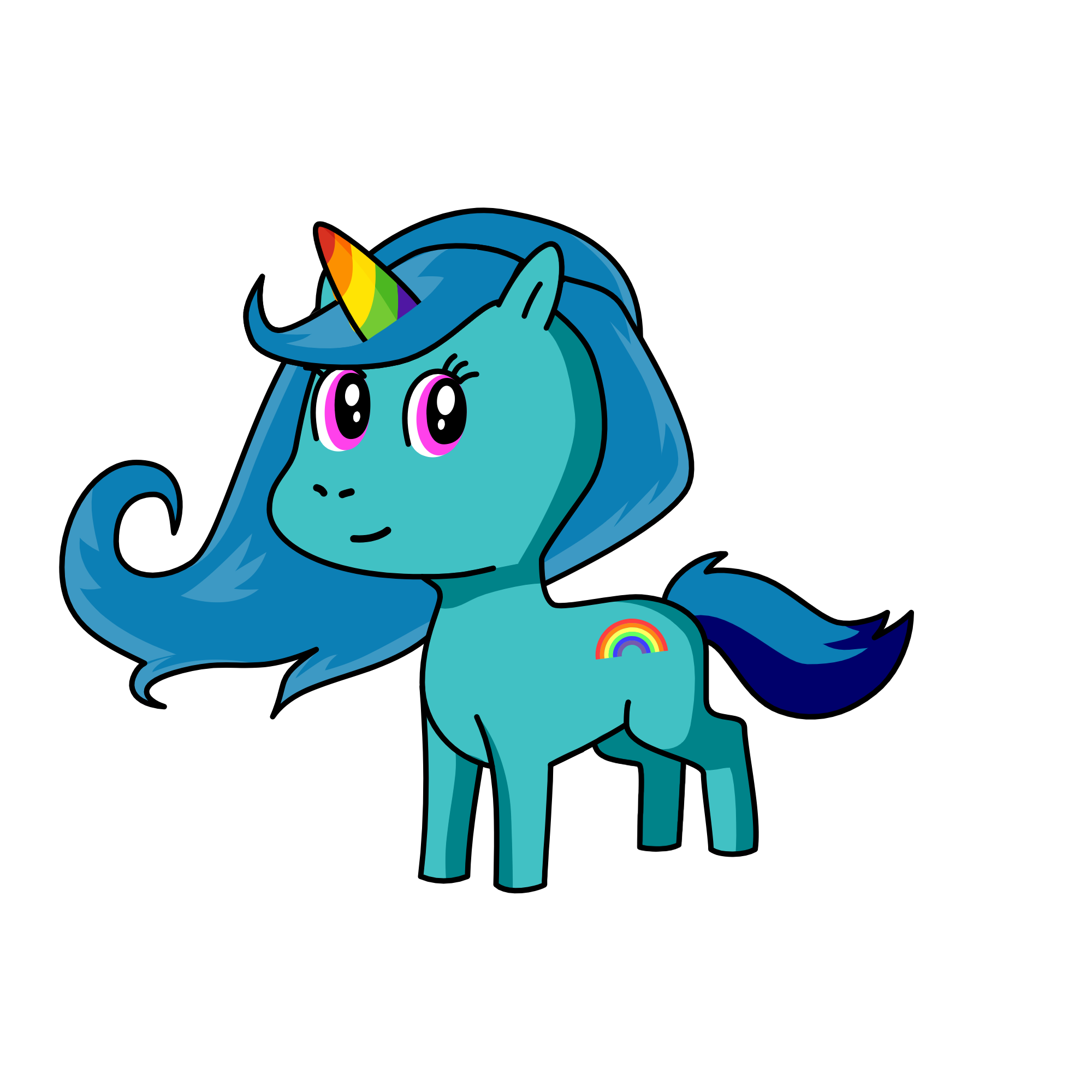 Rainbow dash, the unicorn