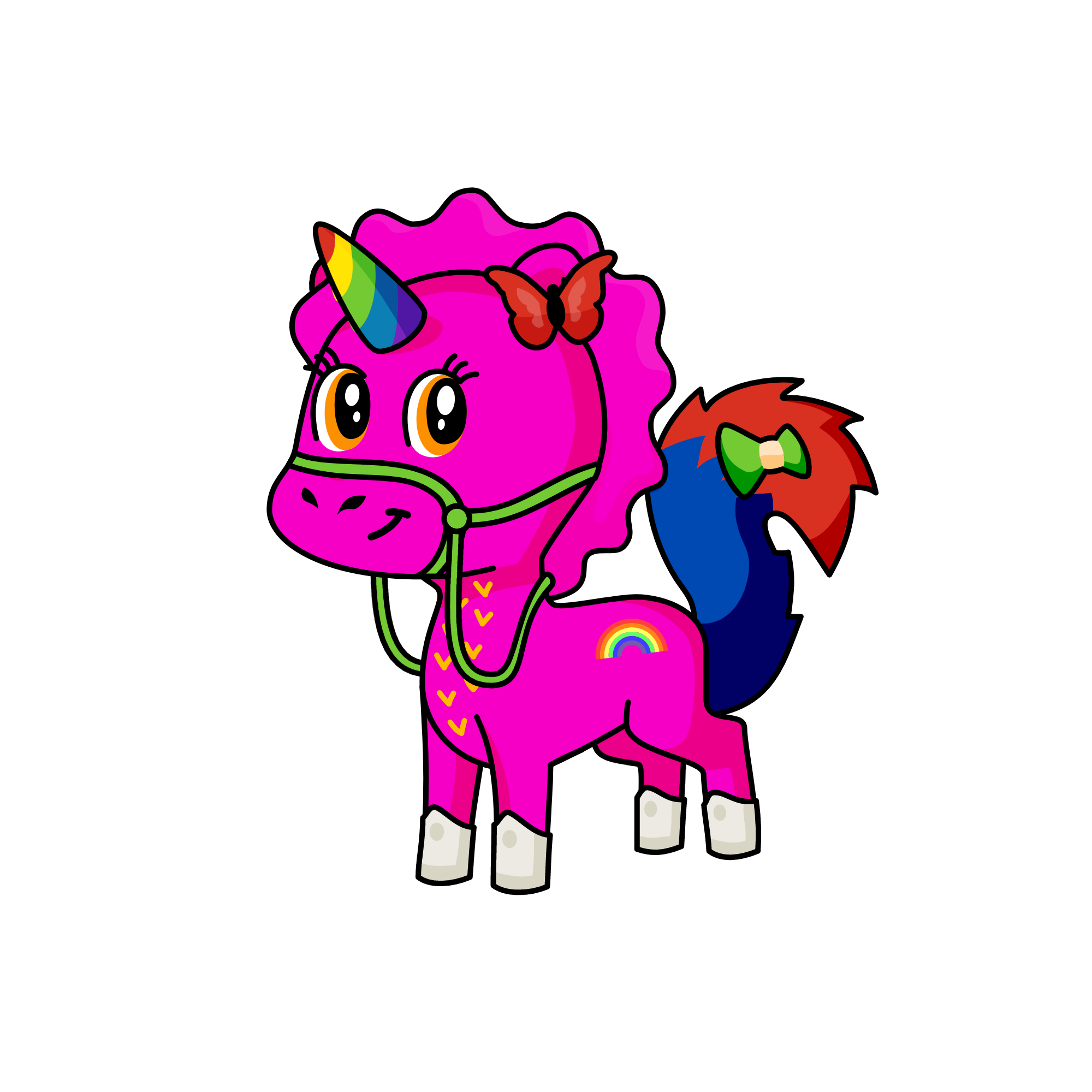 pink kitty, the unicorn