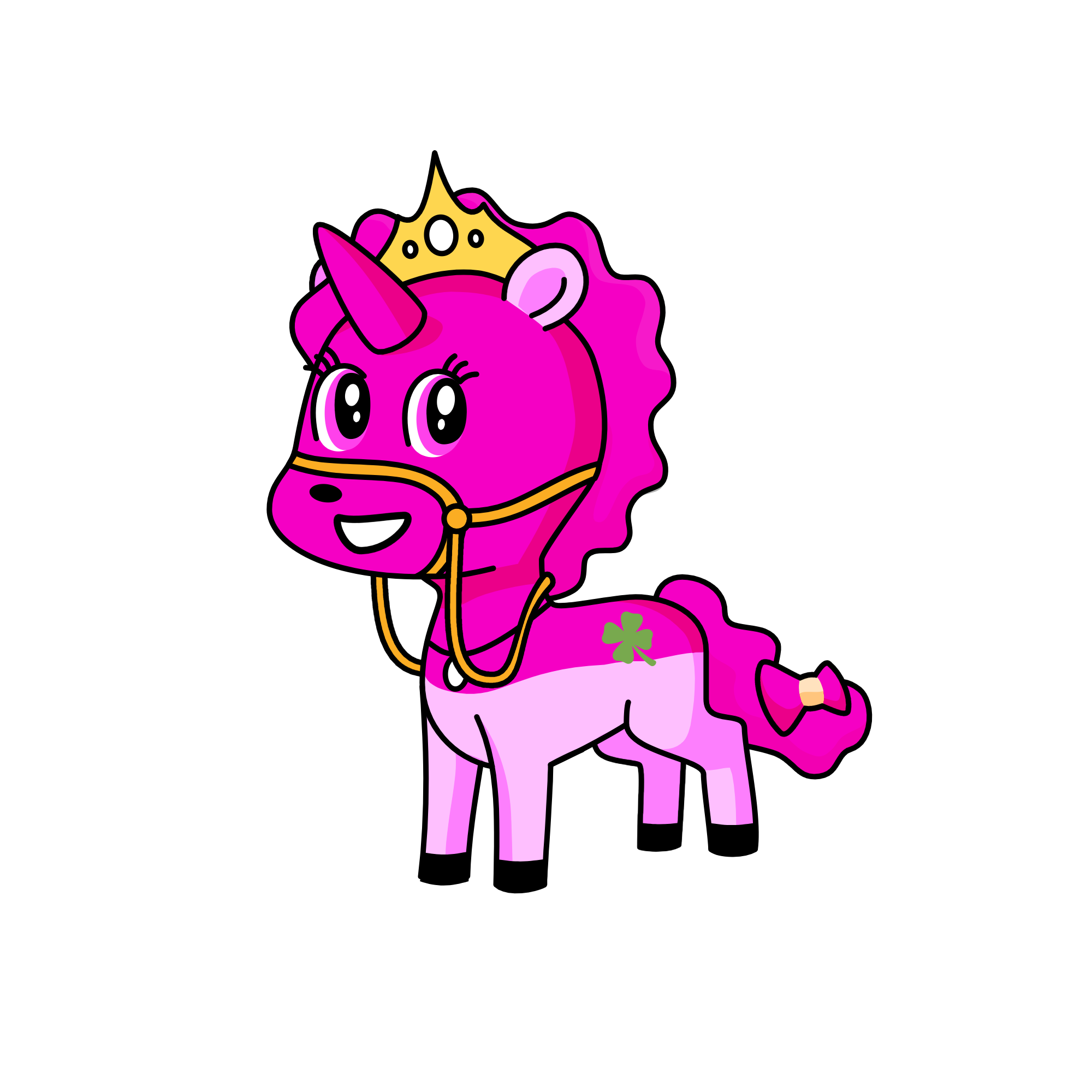 pink horse on night , the unicorn