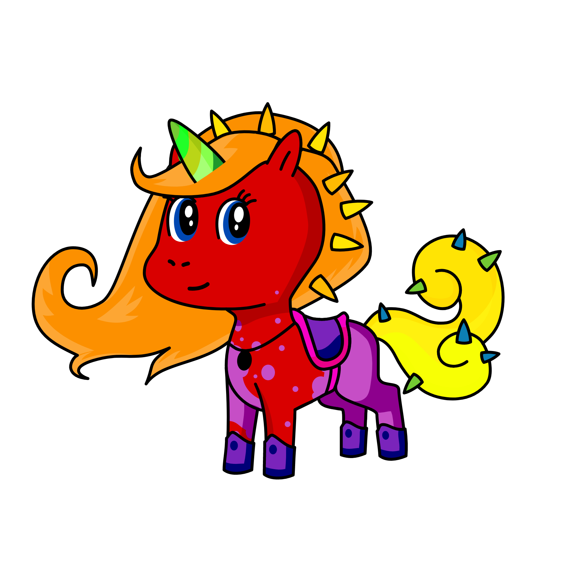 Rainbow, the unicorn