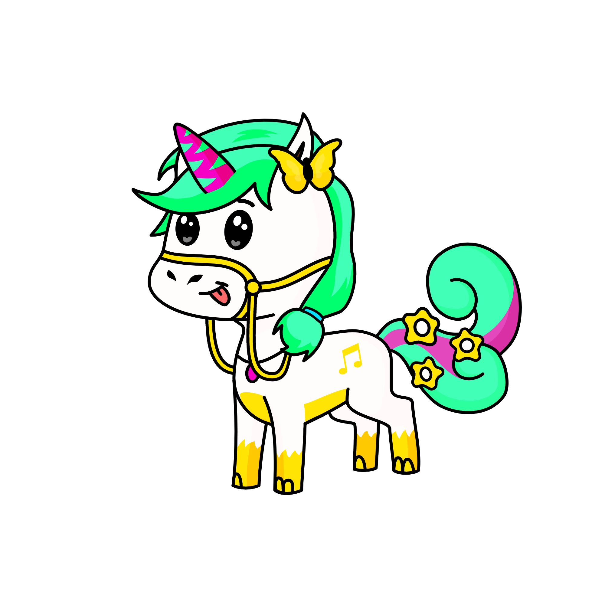 Baddie, the unicorn