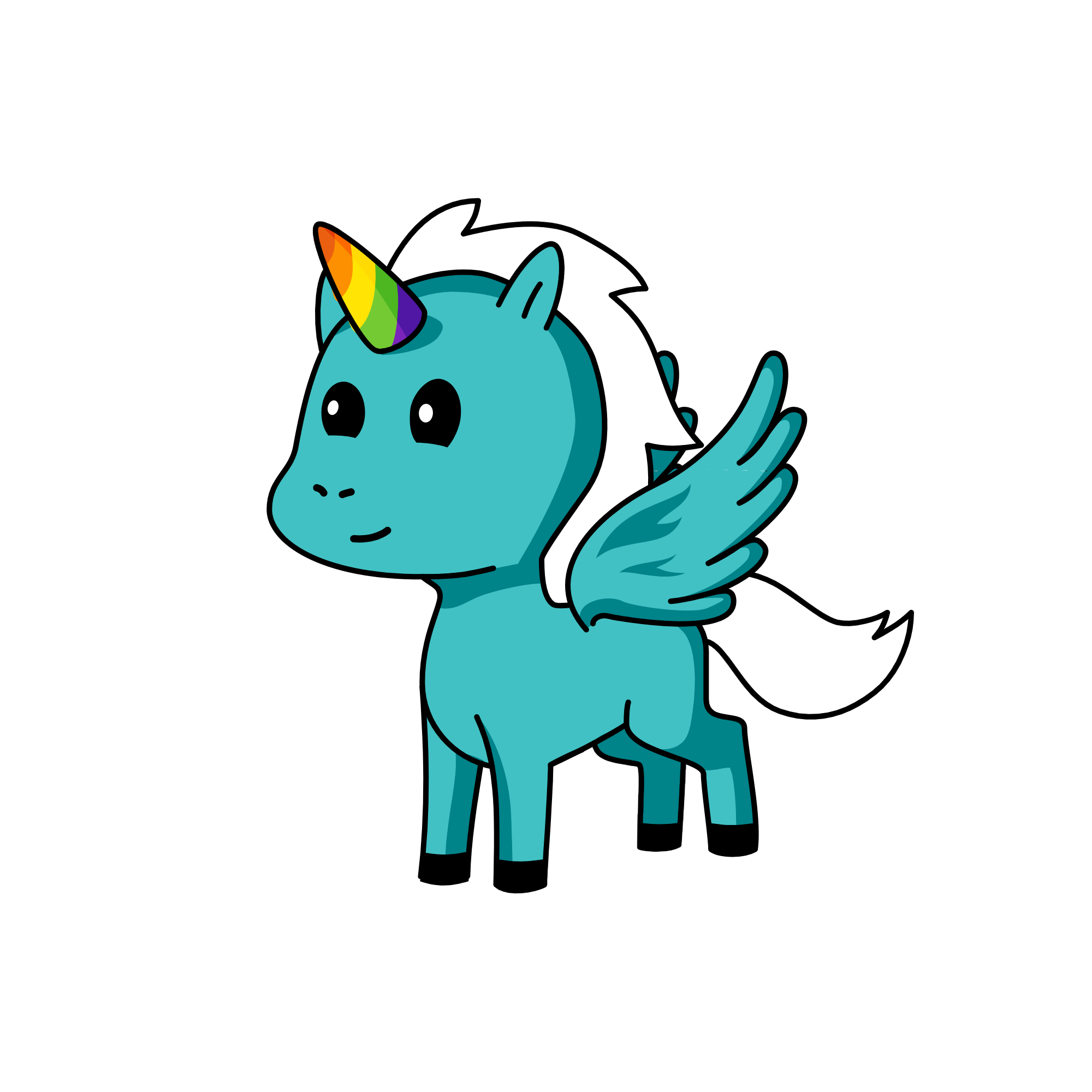 Rainbow dash , the unicorn