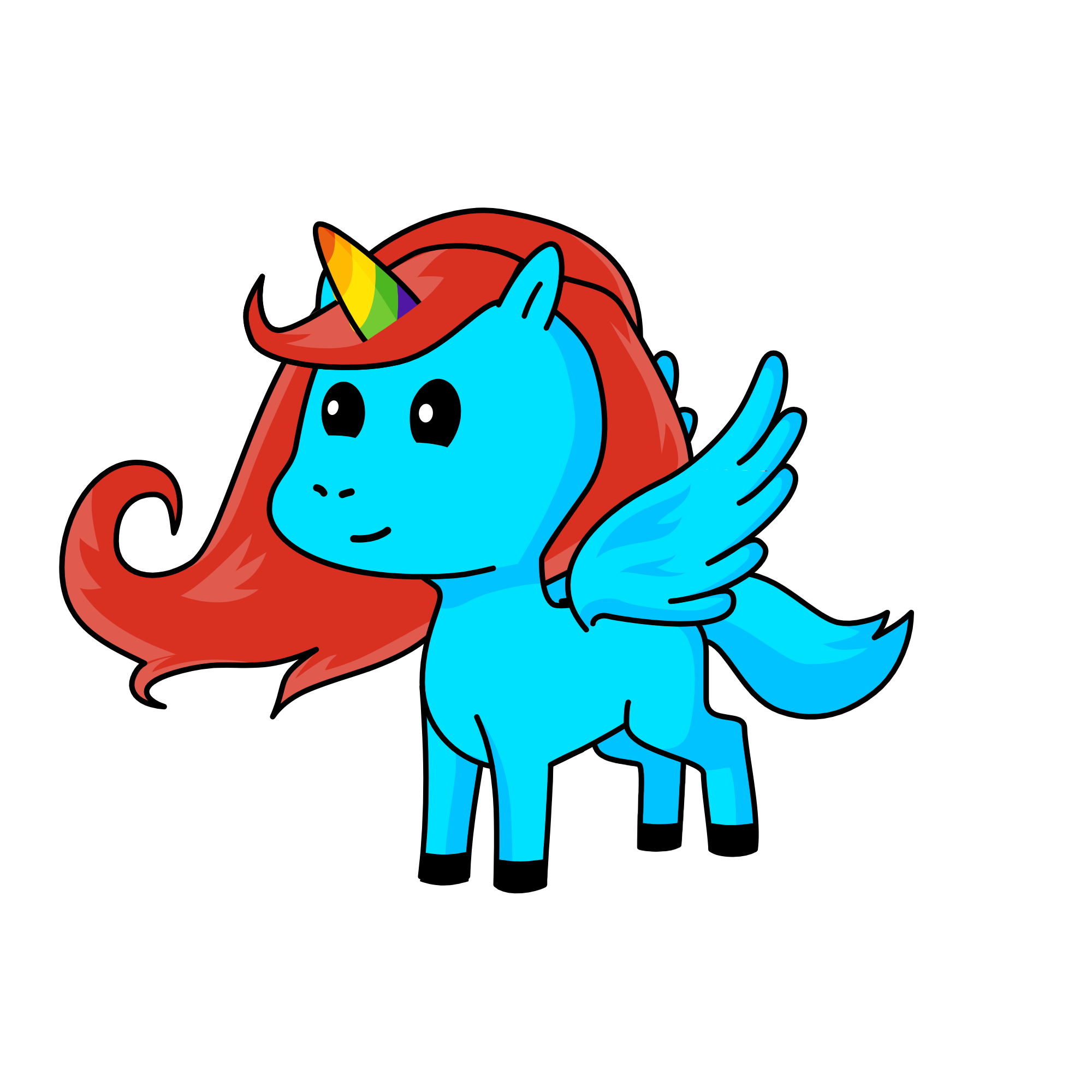 Rainbow dash, the unicorn