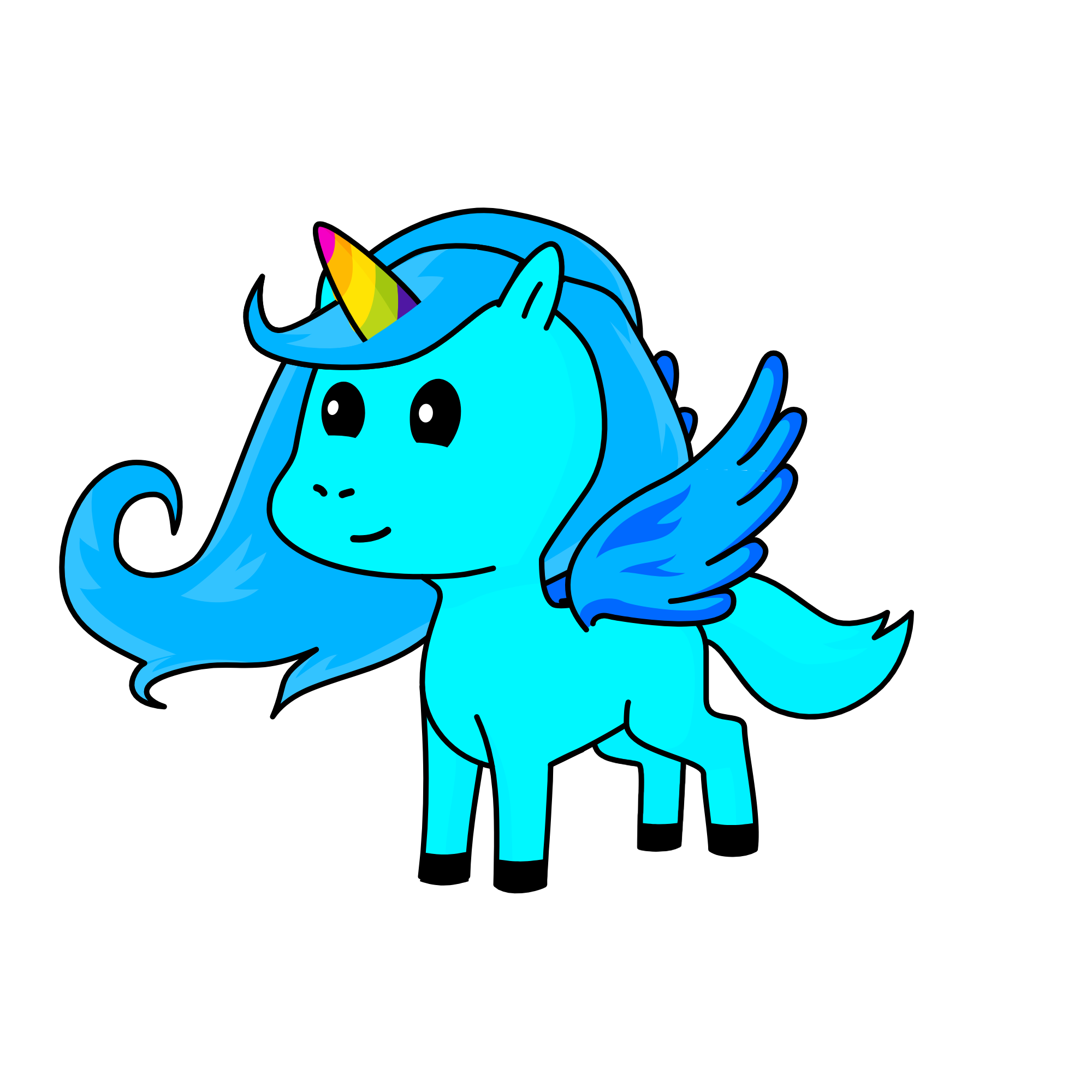 Rainbow dash, the unicorn