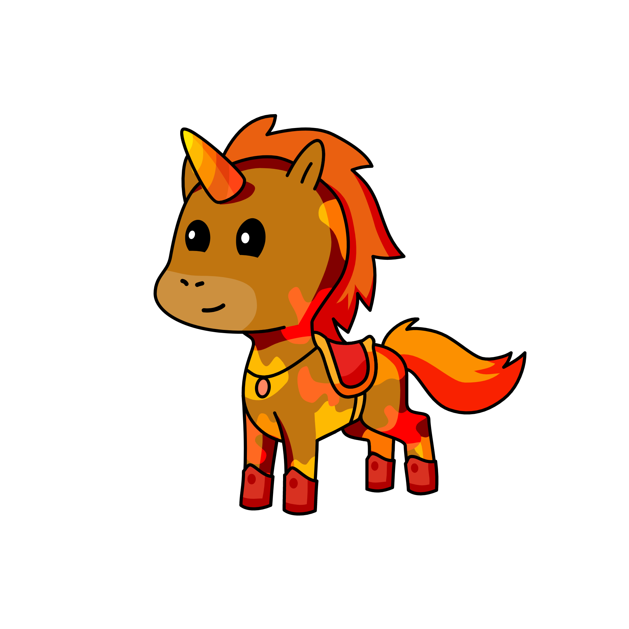 Orange, the unicorn