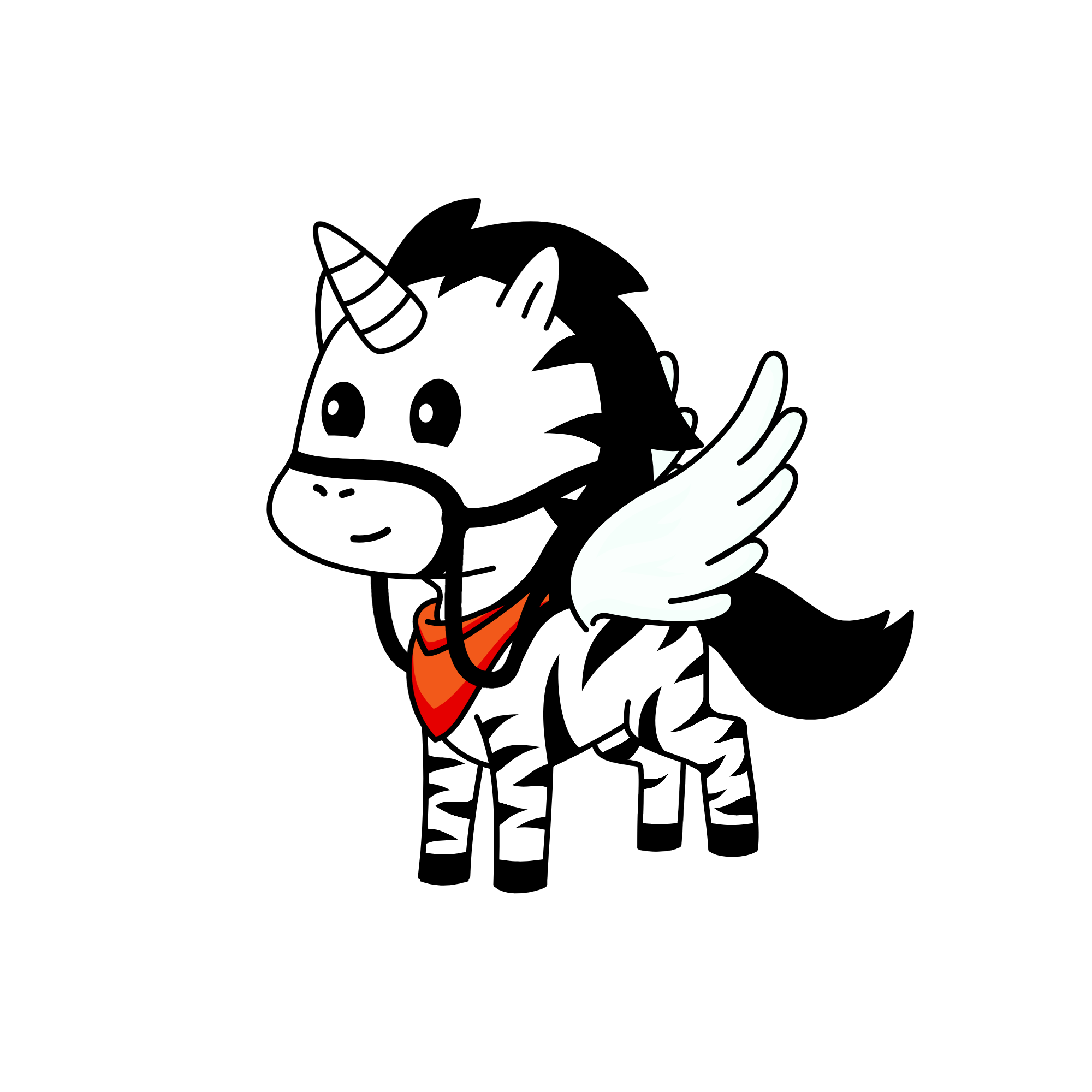 zebra, the unicorn