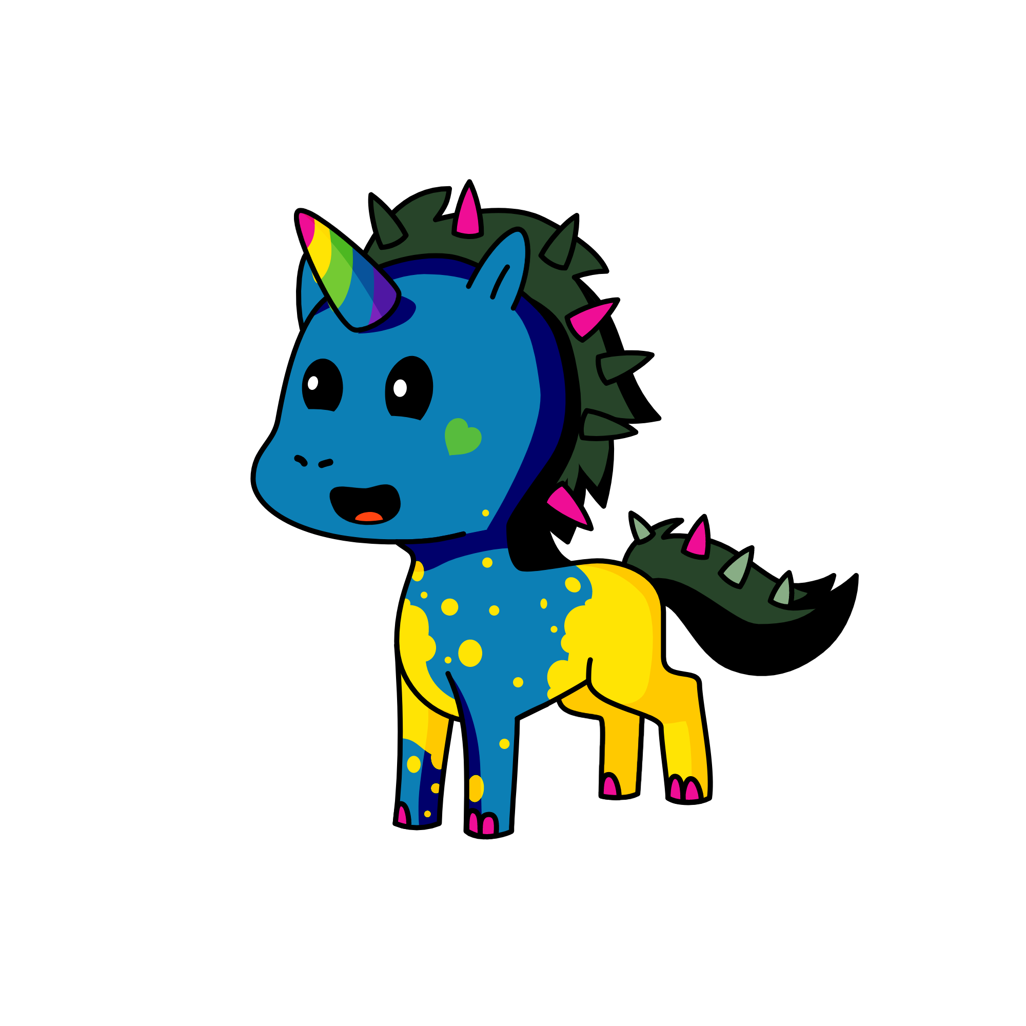 cute, the unicorn