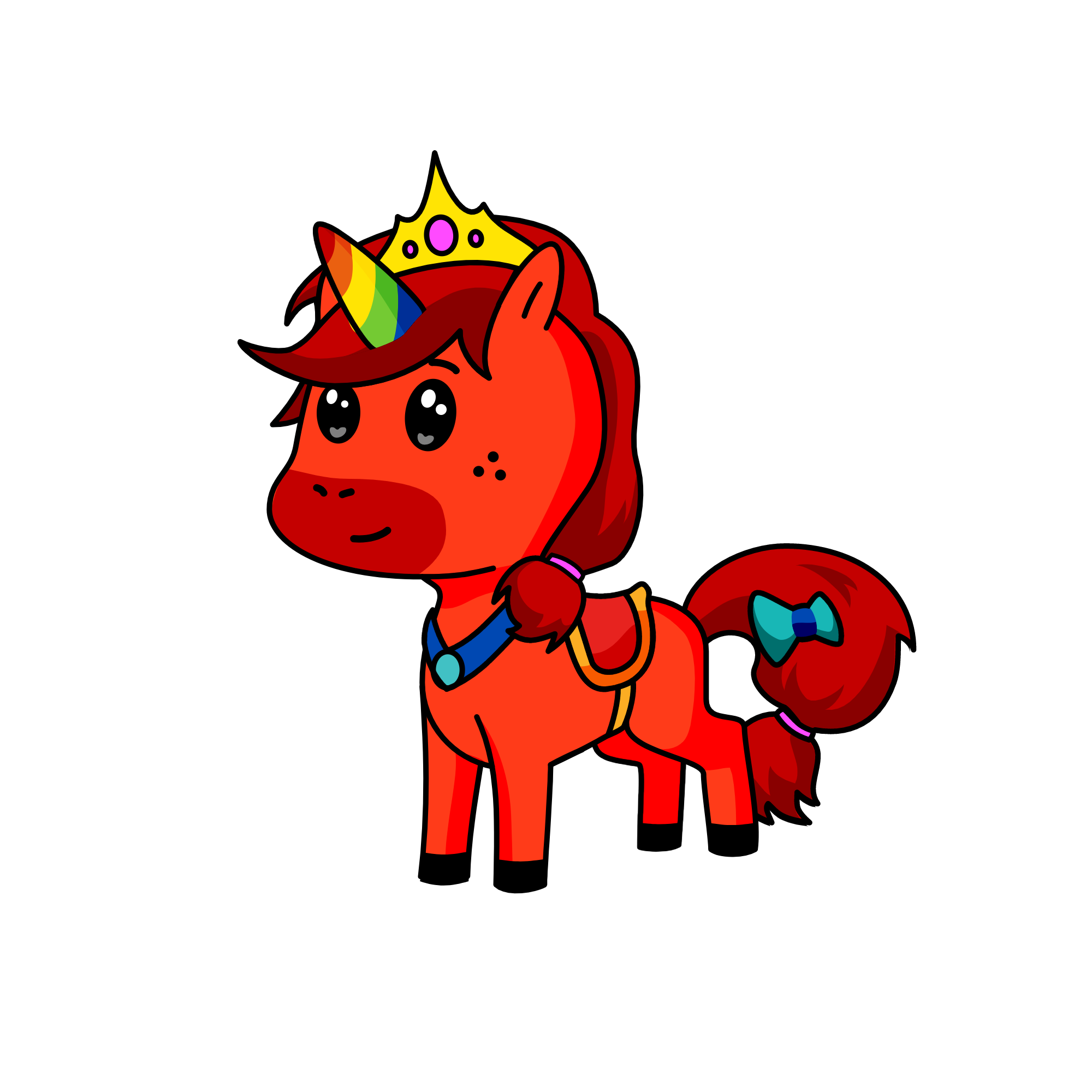 Red Rosie, the unicorn