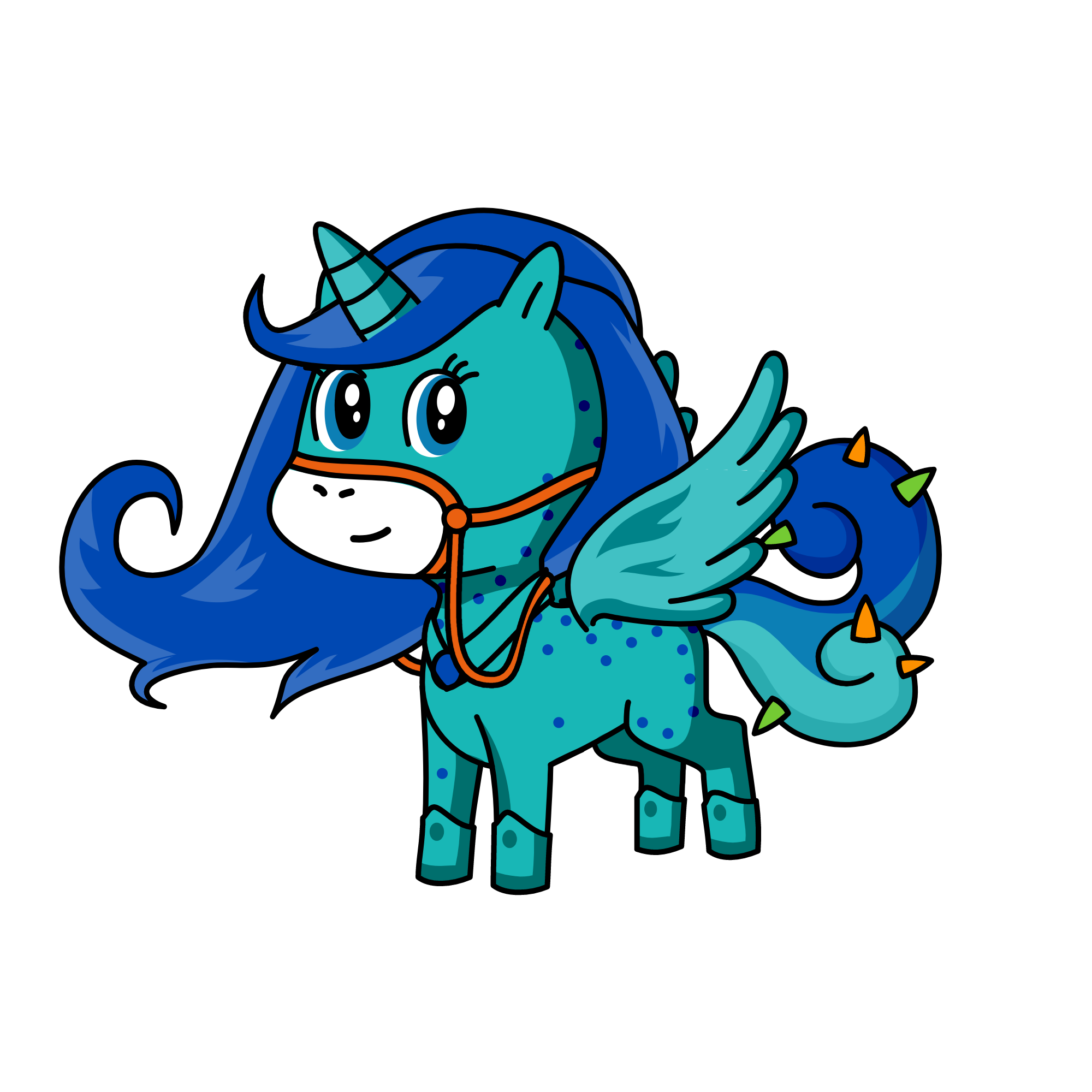 Bluey, the unicorn