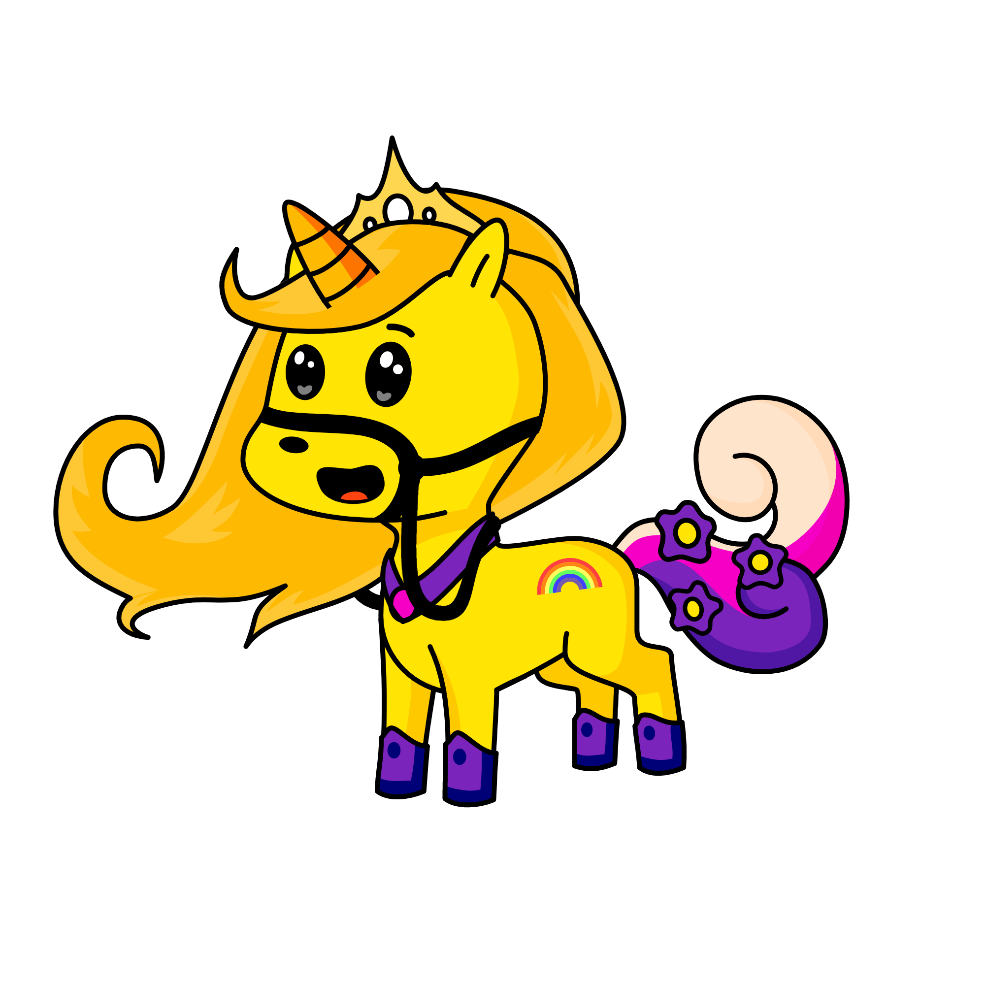 golden, the unicorn