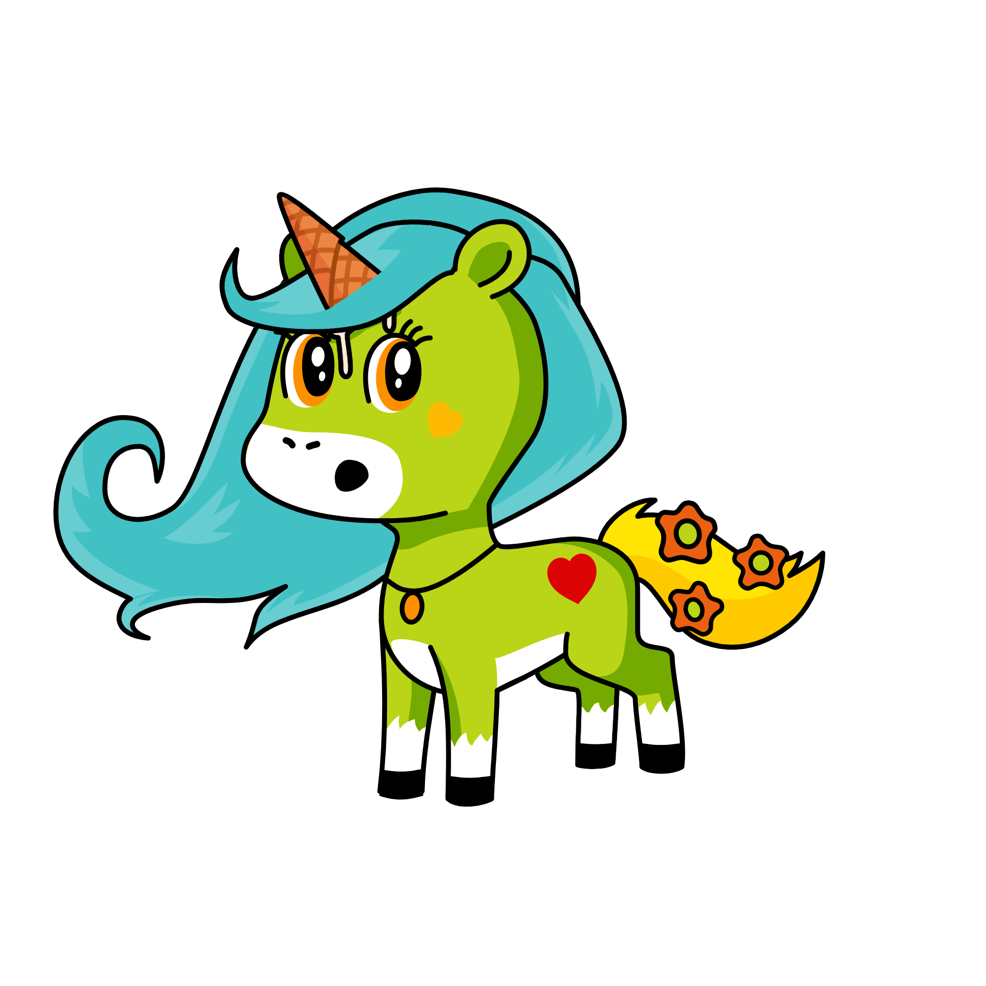 greeniee, the unicorn