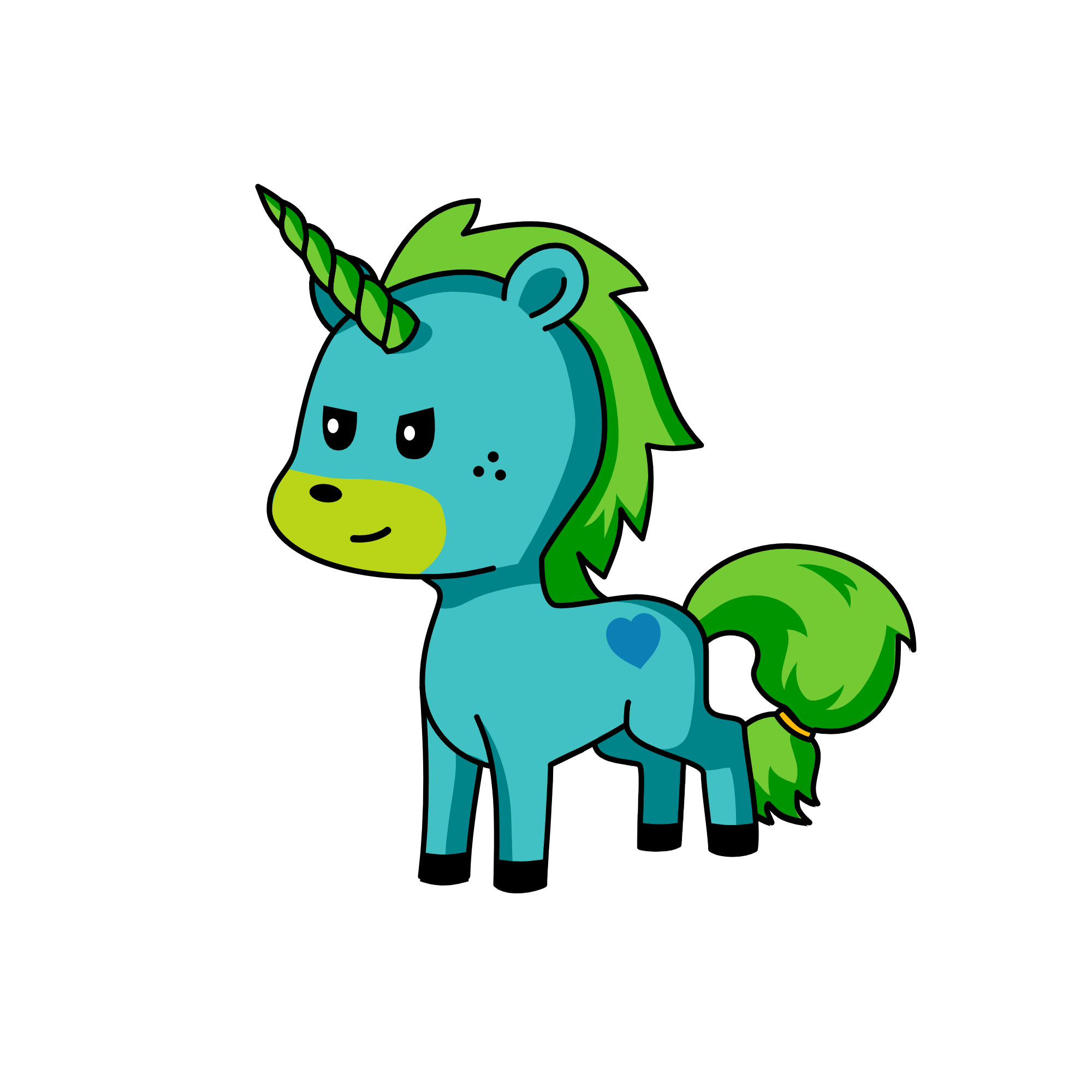 angry horse , the unicorn