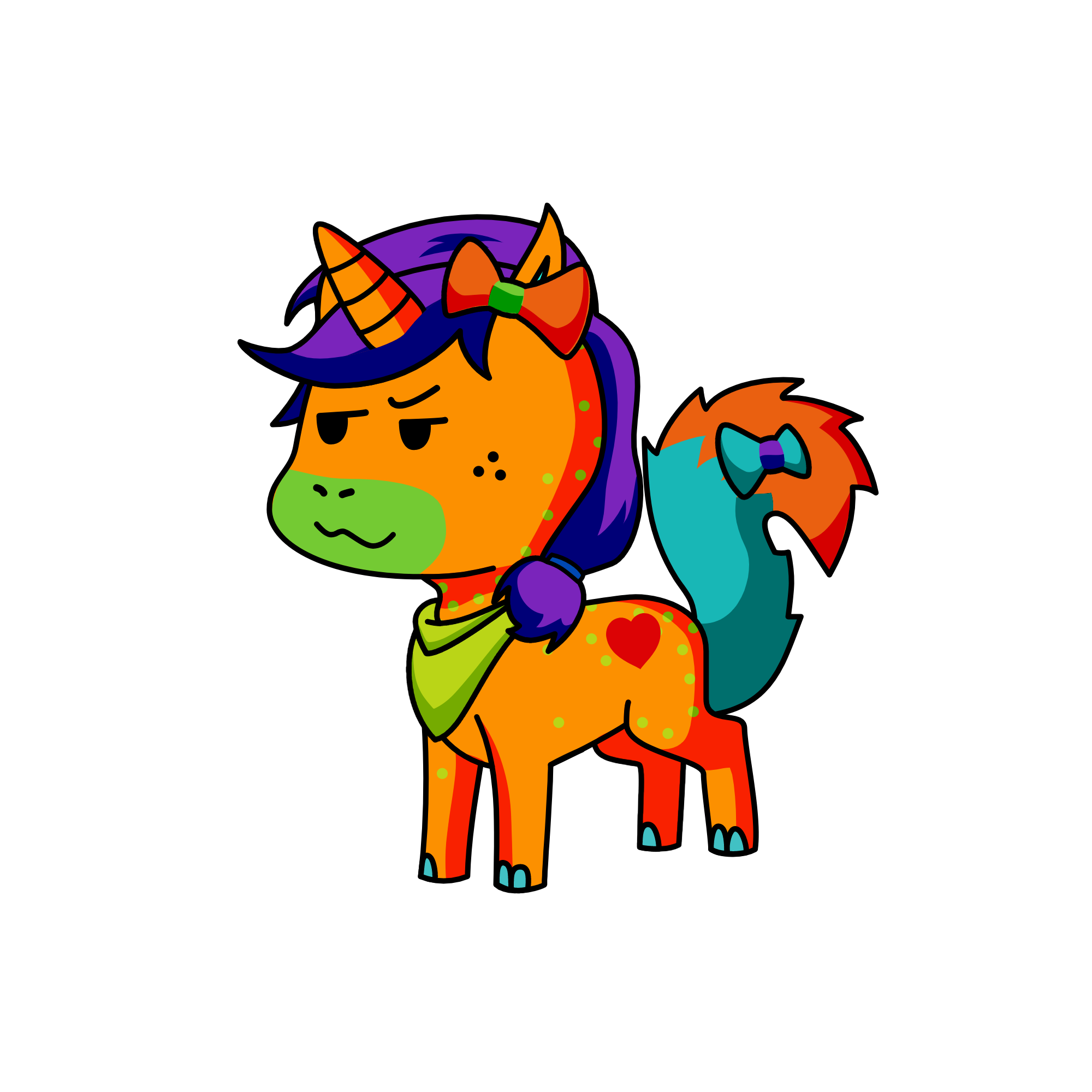 orange band, the unicorn