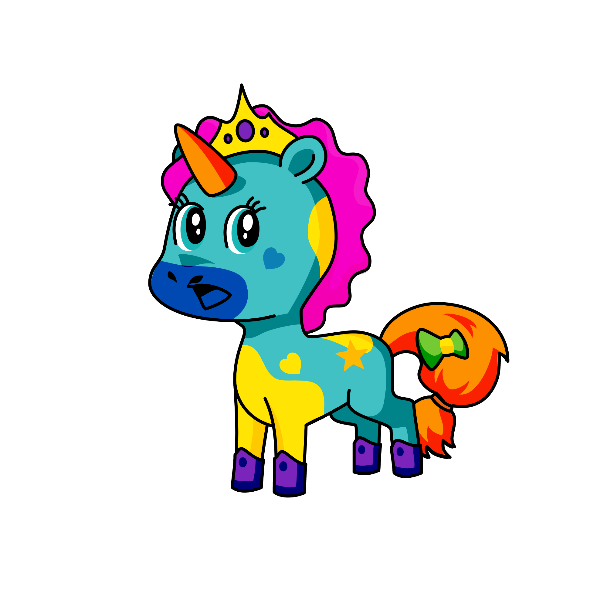 frindly to everyone, the unicorn