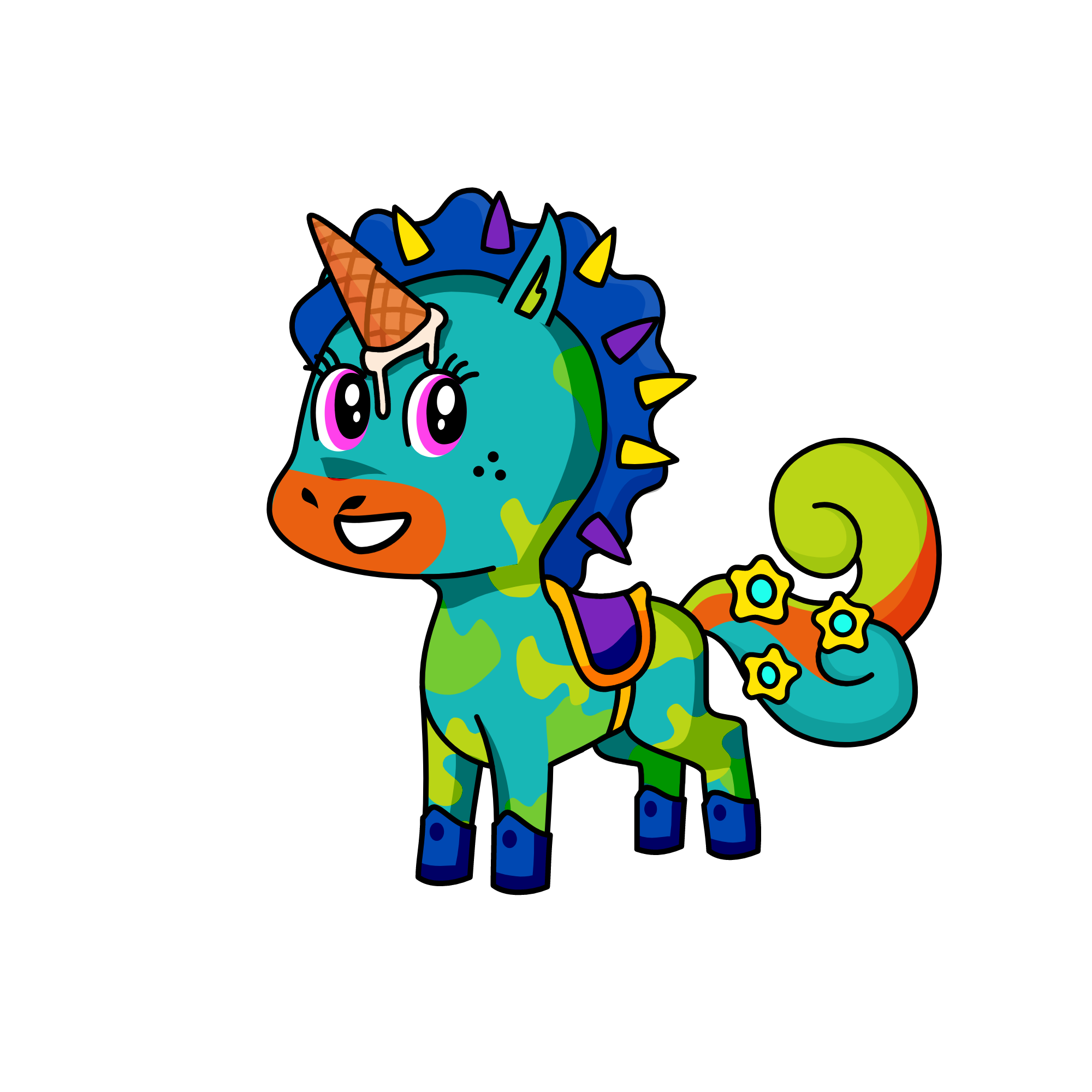 cool smiler , the unicorn