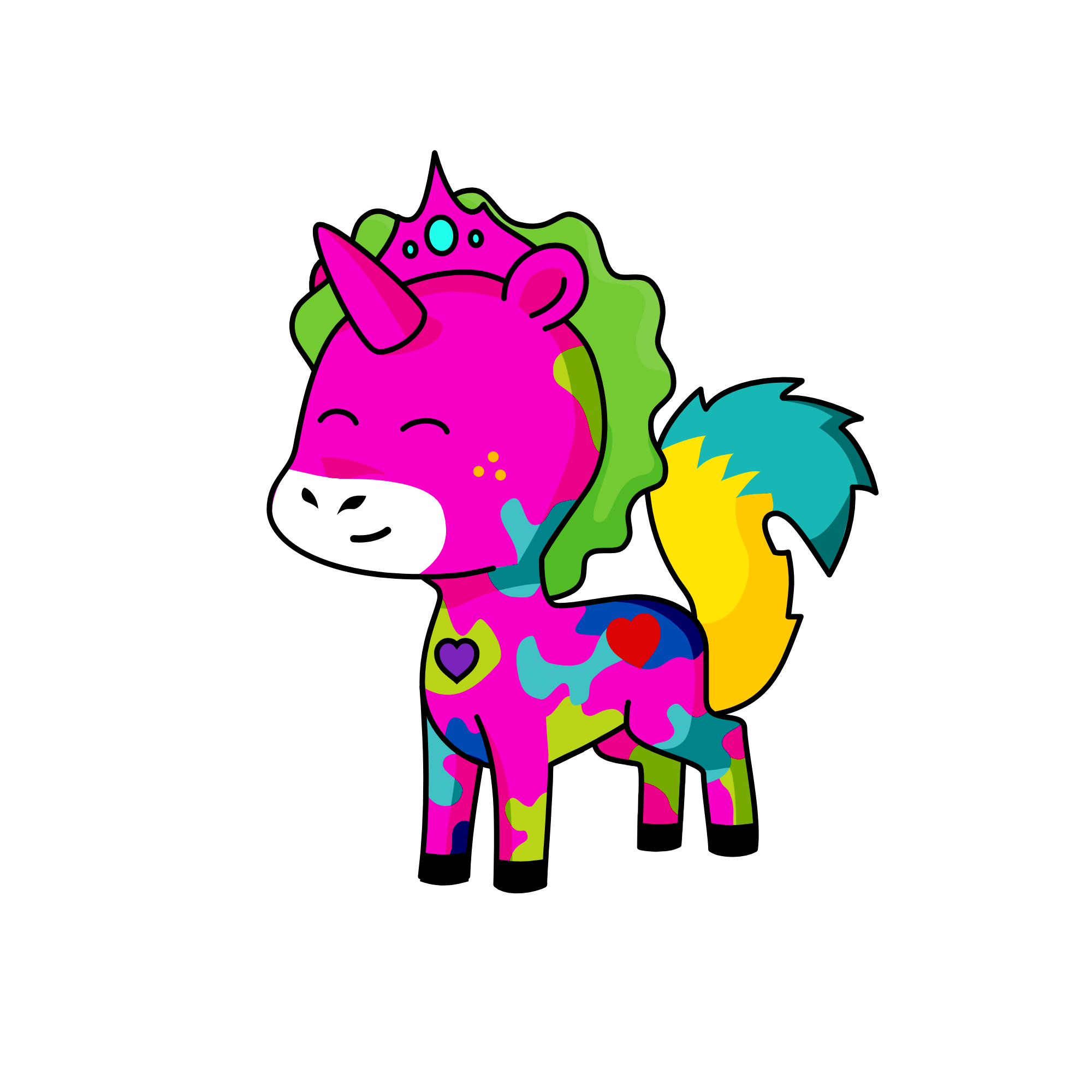 happy, the unicorn
