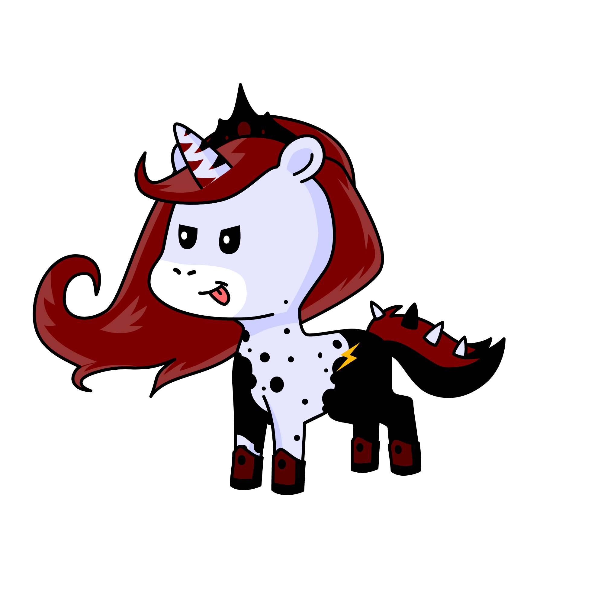 night rider/goth princess, the unicorn