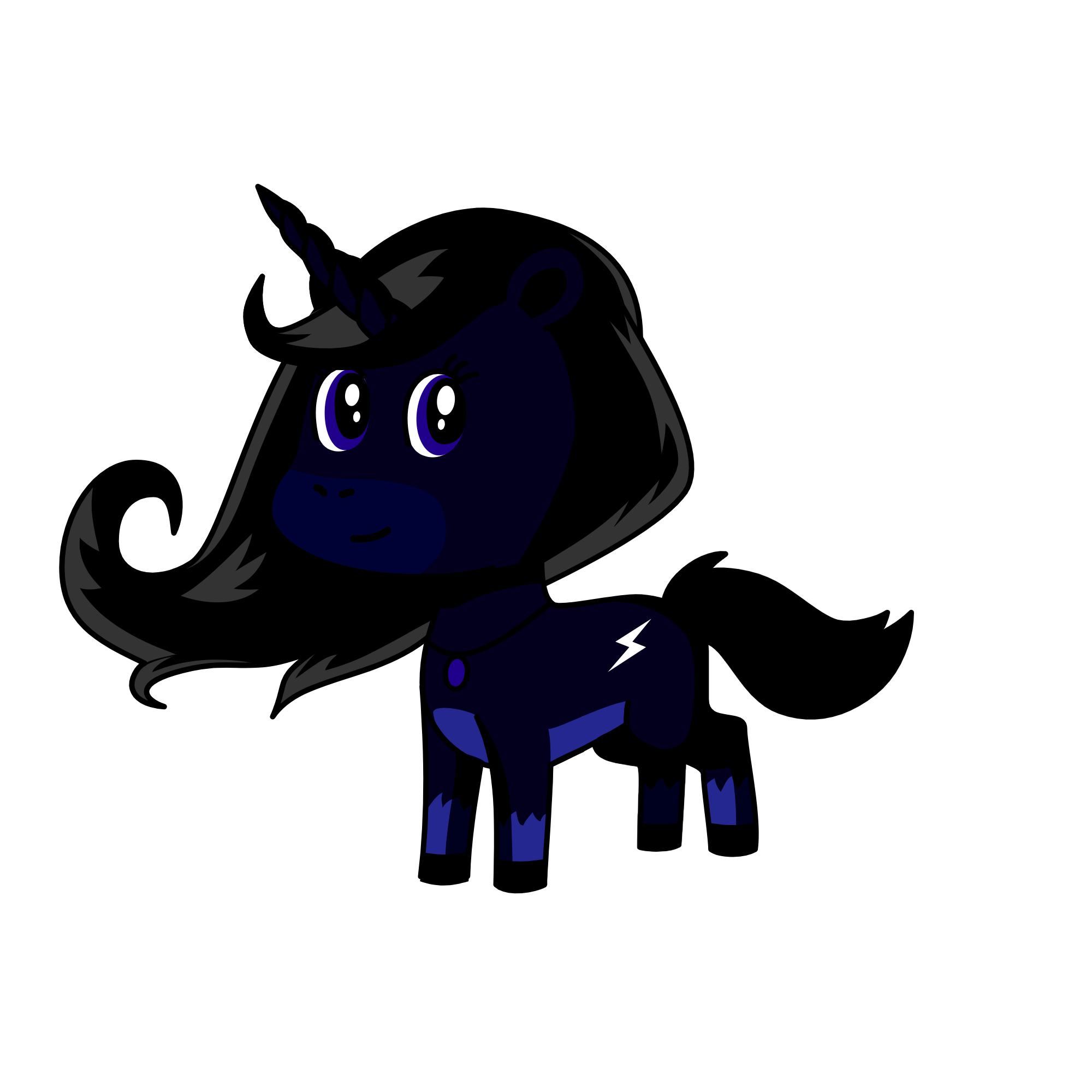 blackie , the unicorn