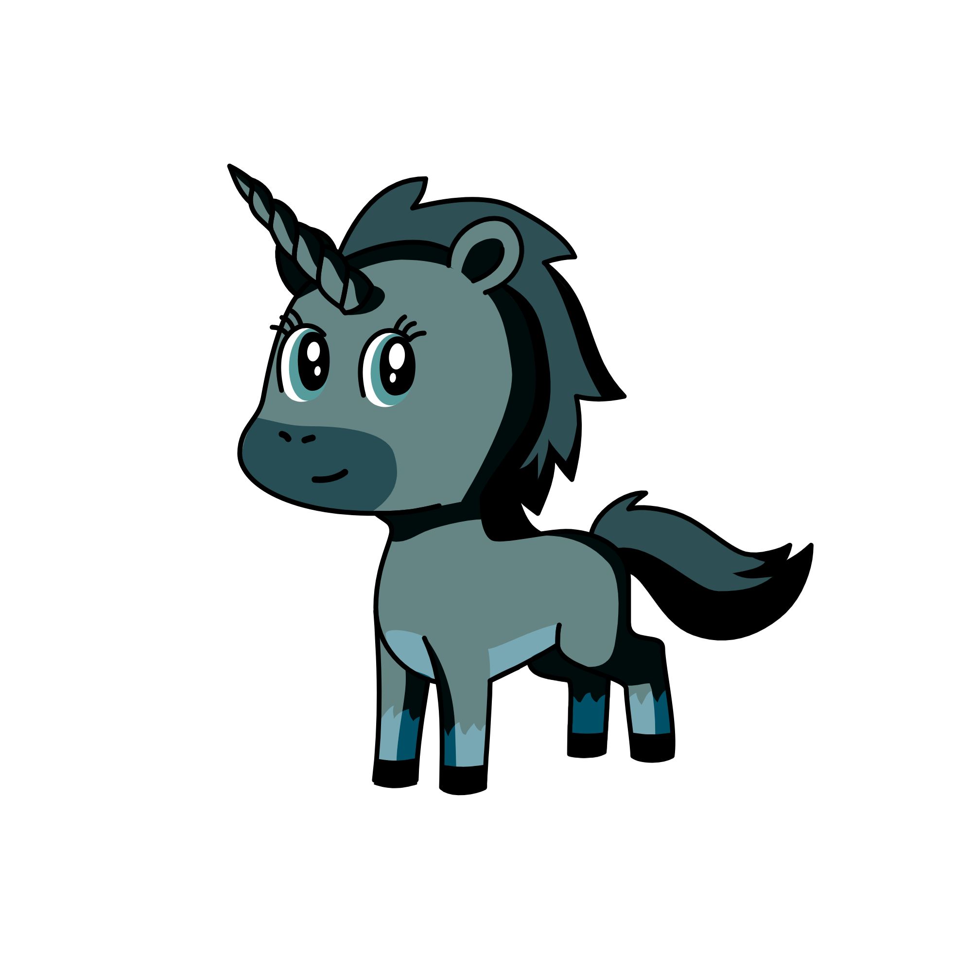 gray, the unicorn