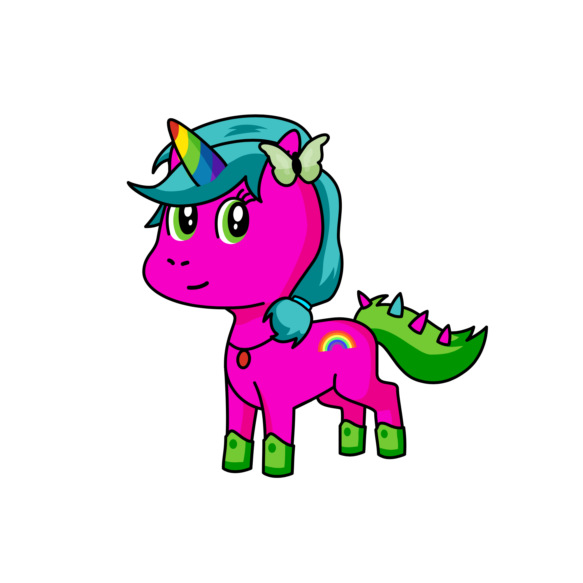 Rainbow, the unicorn