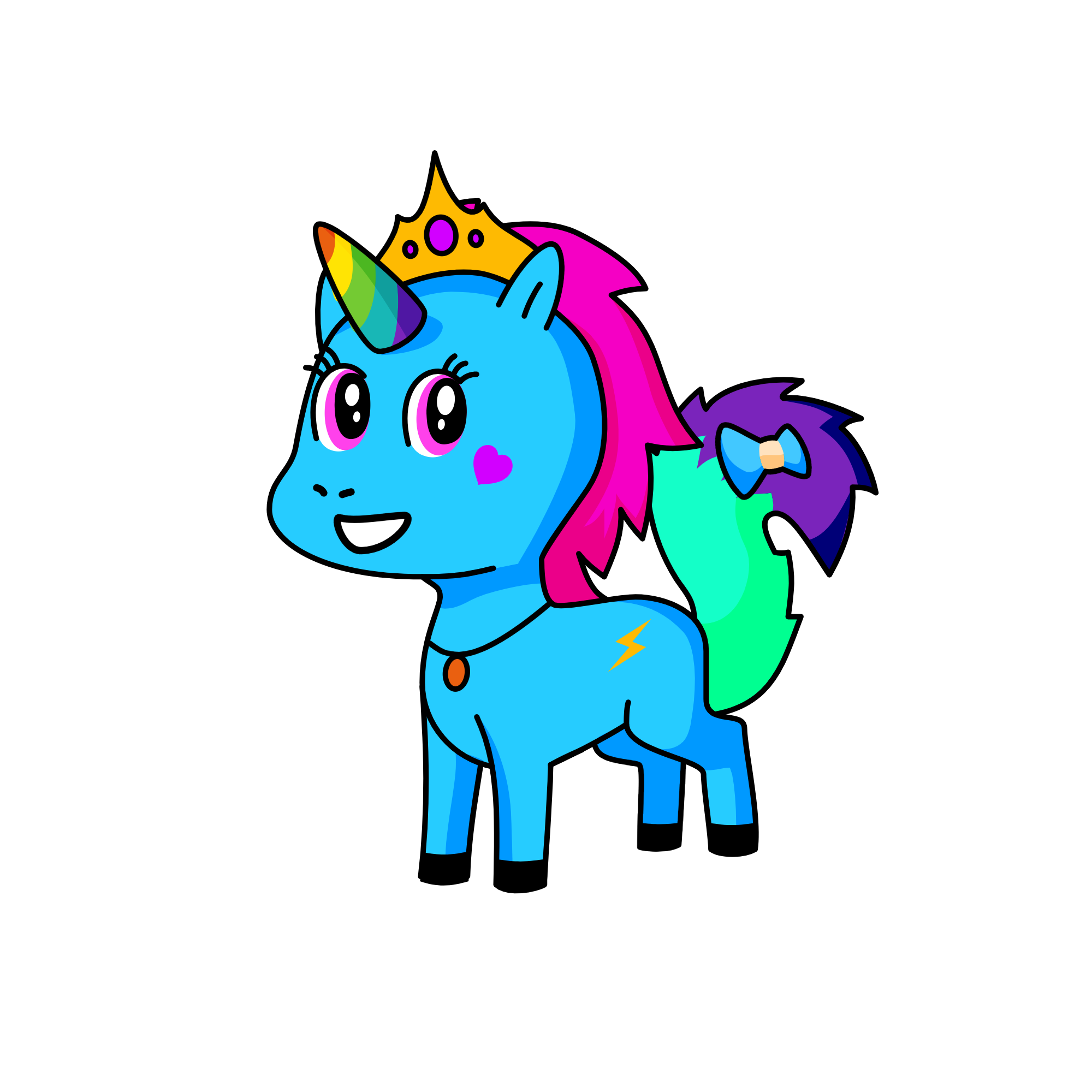 Rainbow dash, the unicorn