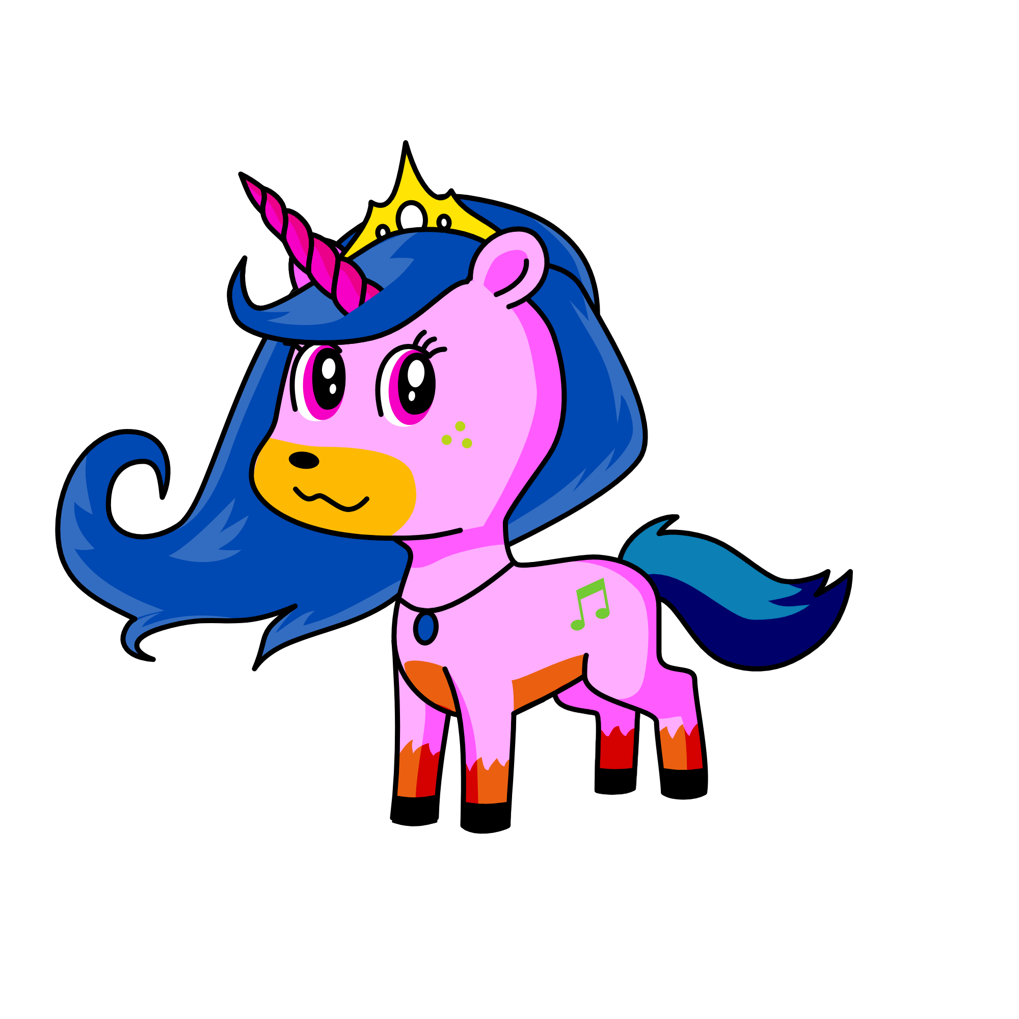 Rainbow, the unicorn