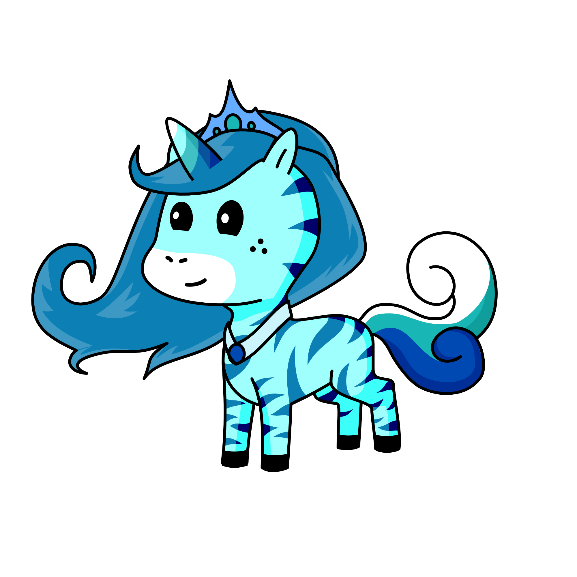 Snowly, the unicorn