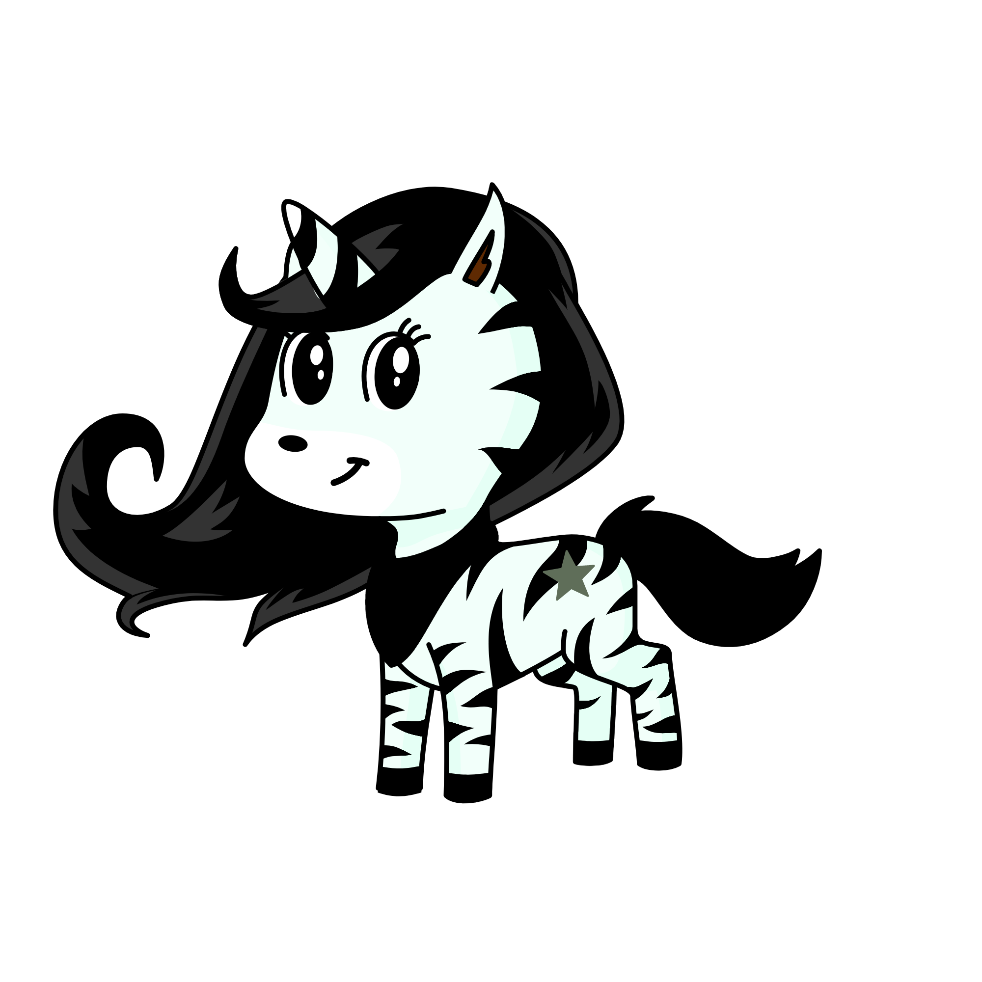 🖤zebara 🤍, the unicorn