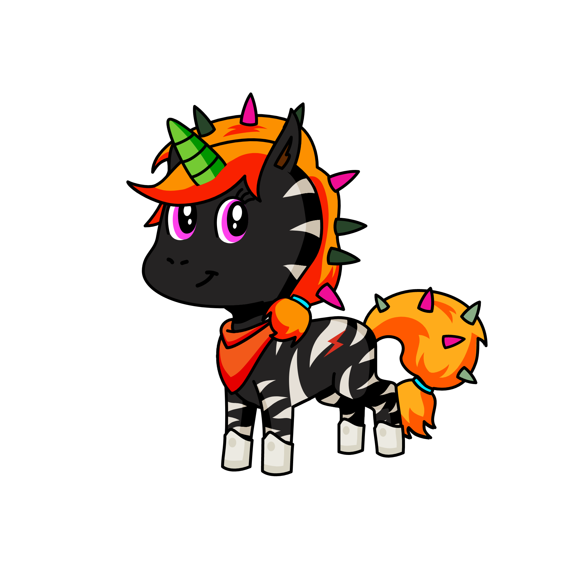 spiky , the unicorn
