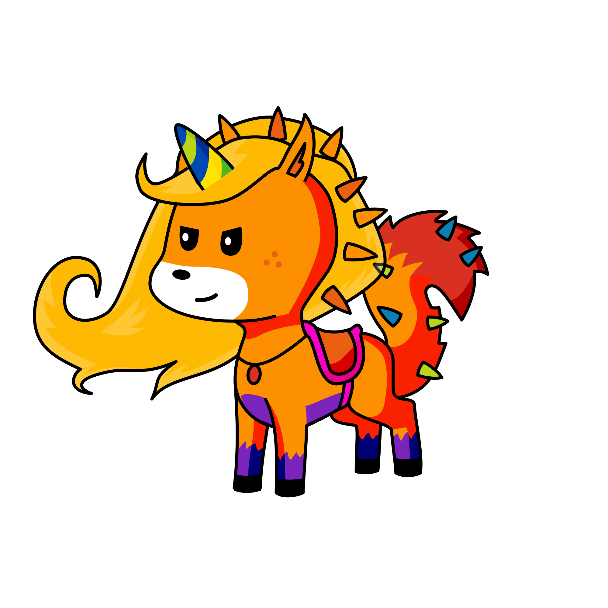 Flame, the unicorn