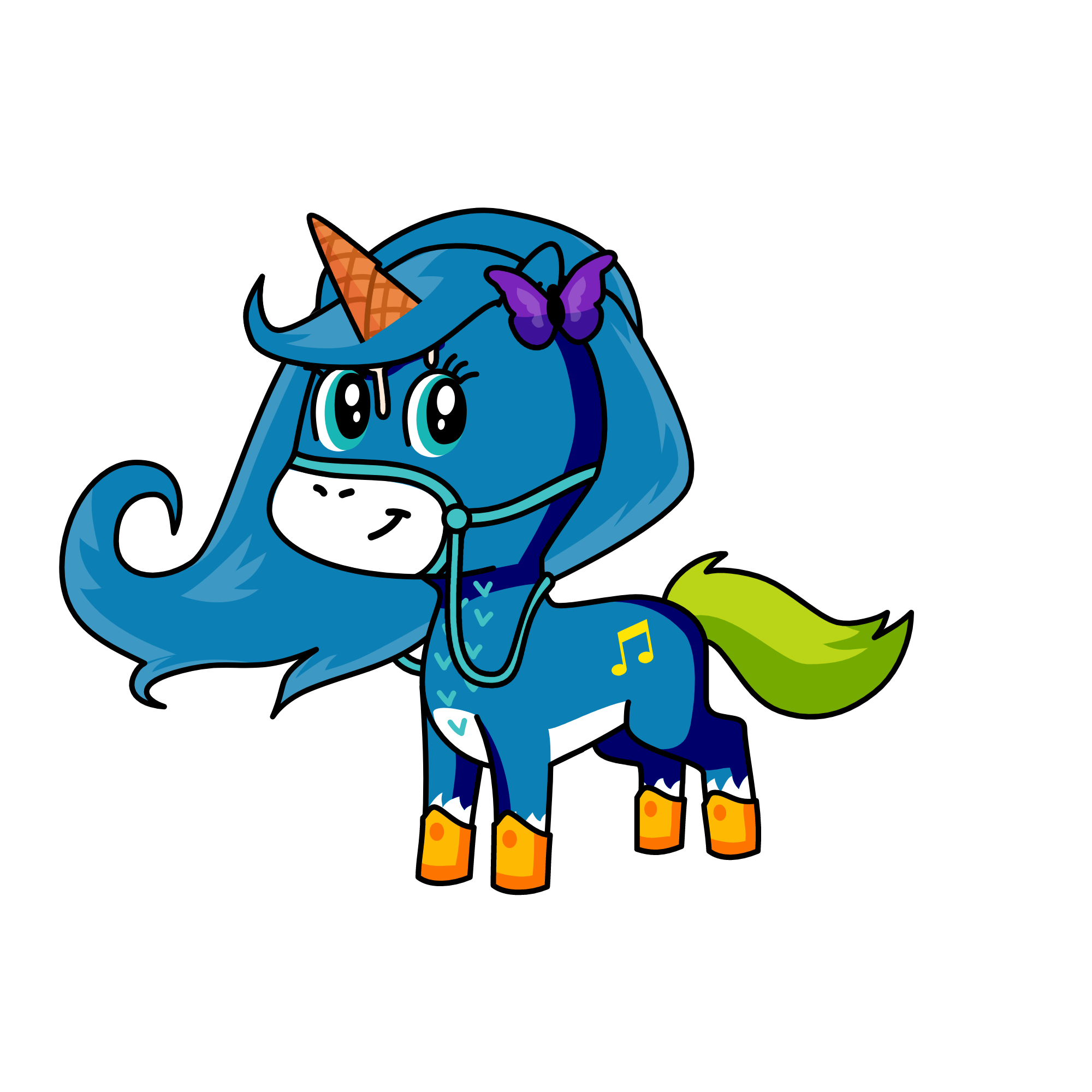cute hrse , the unicorn