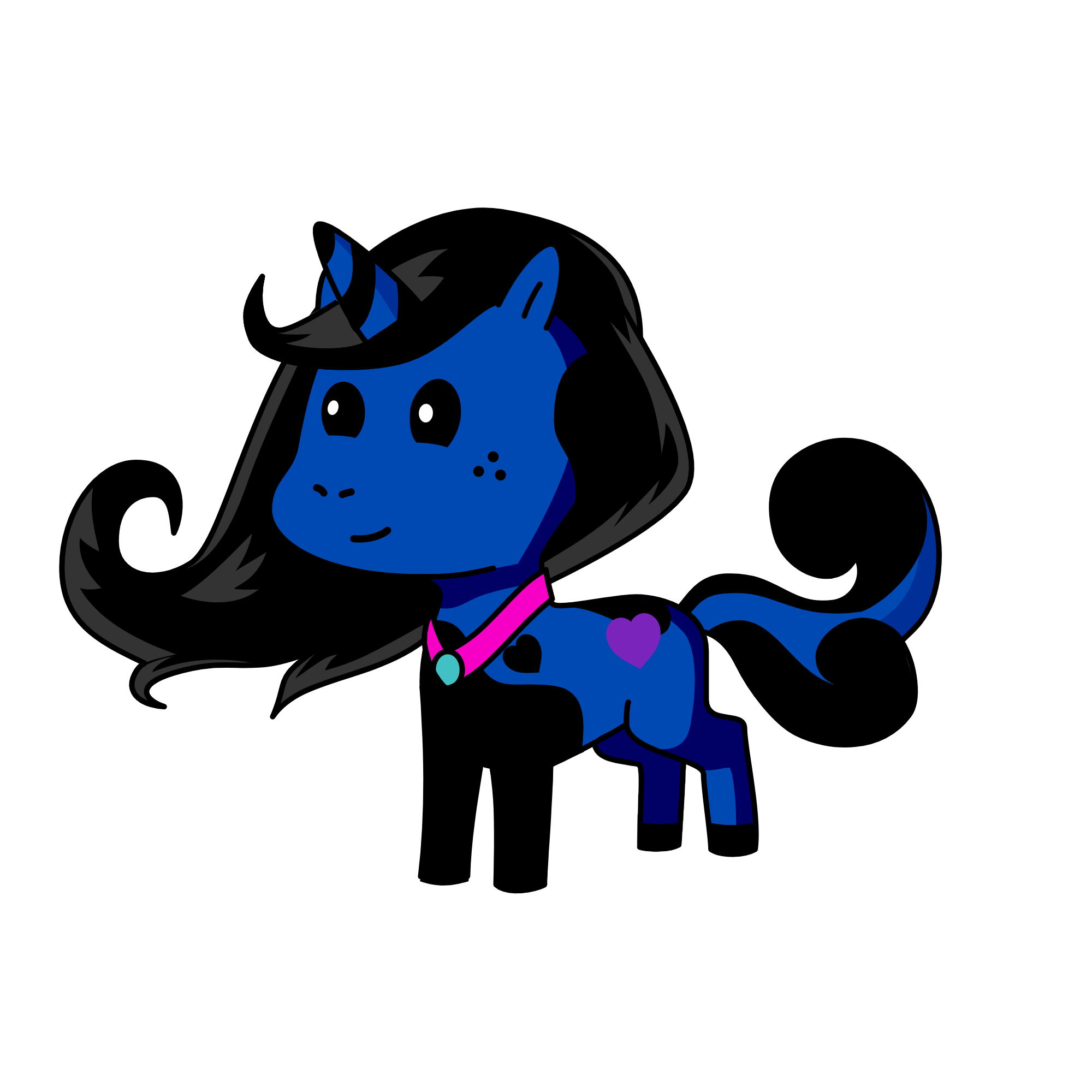 black, the unicorn