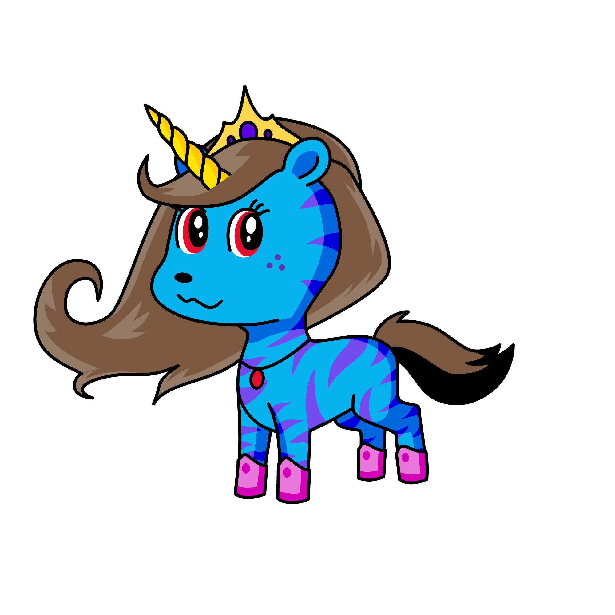 Clolor girl, the unicorn