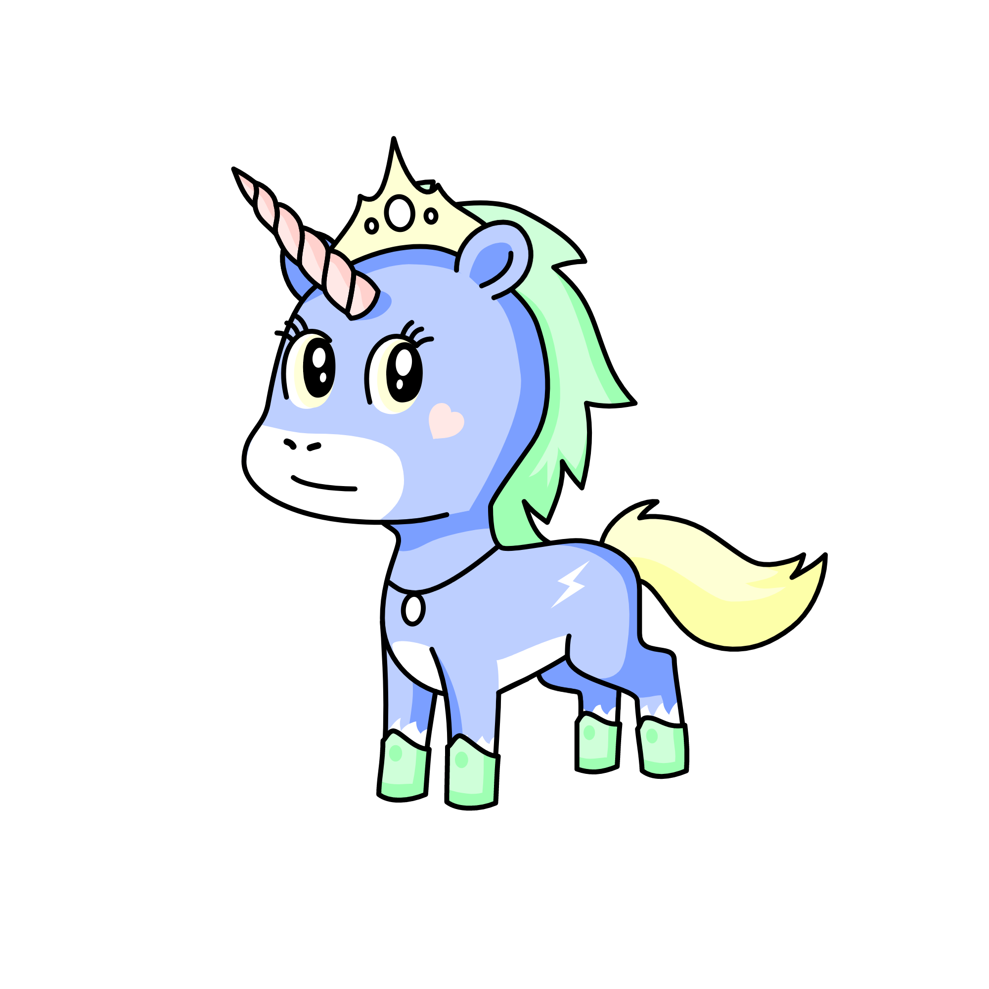 Bubbles, the unicorn