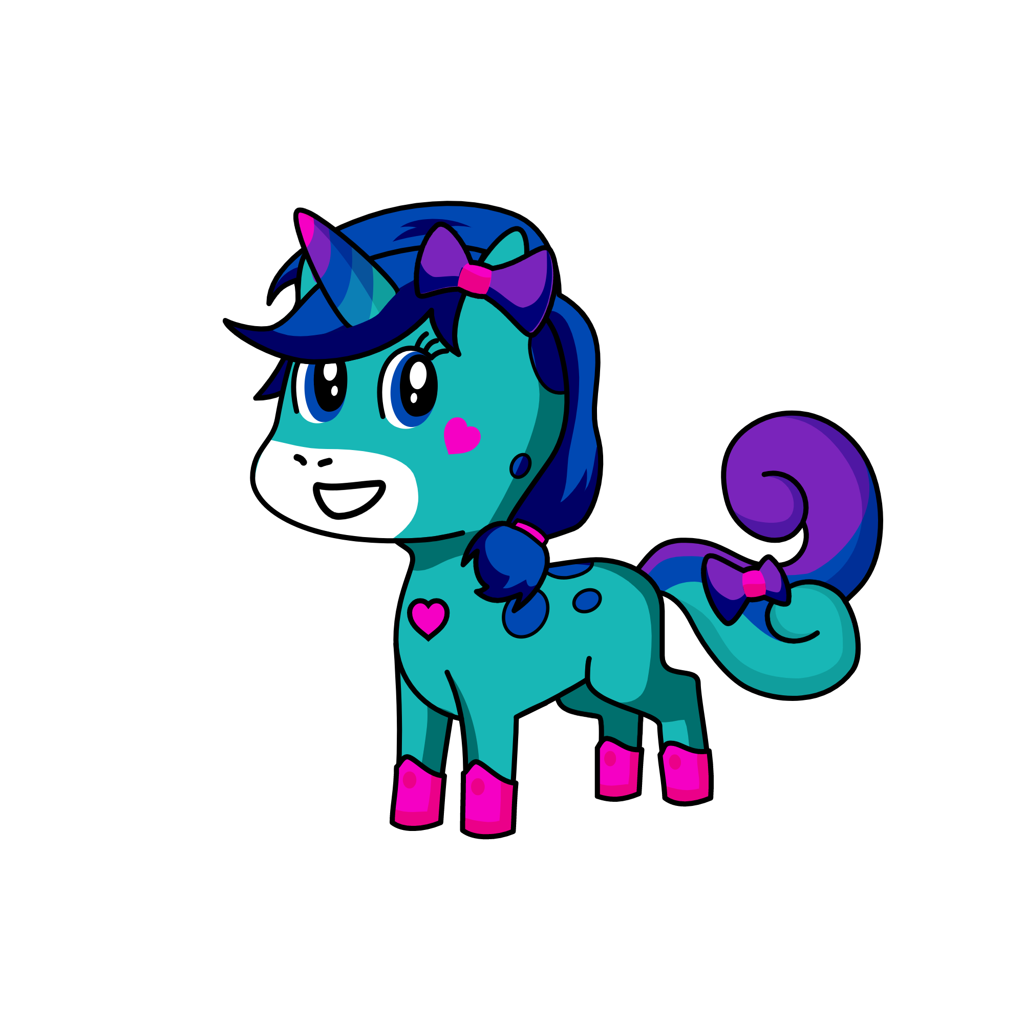 Violet, the unicorn