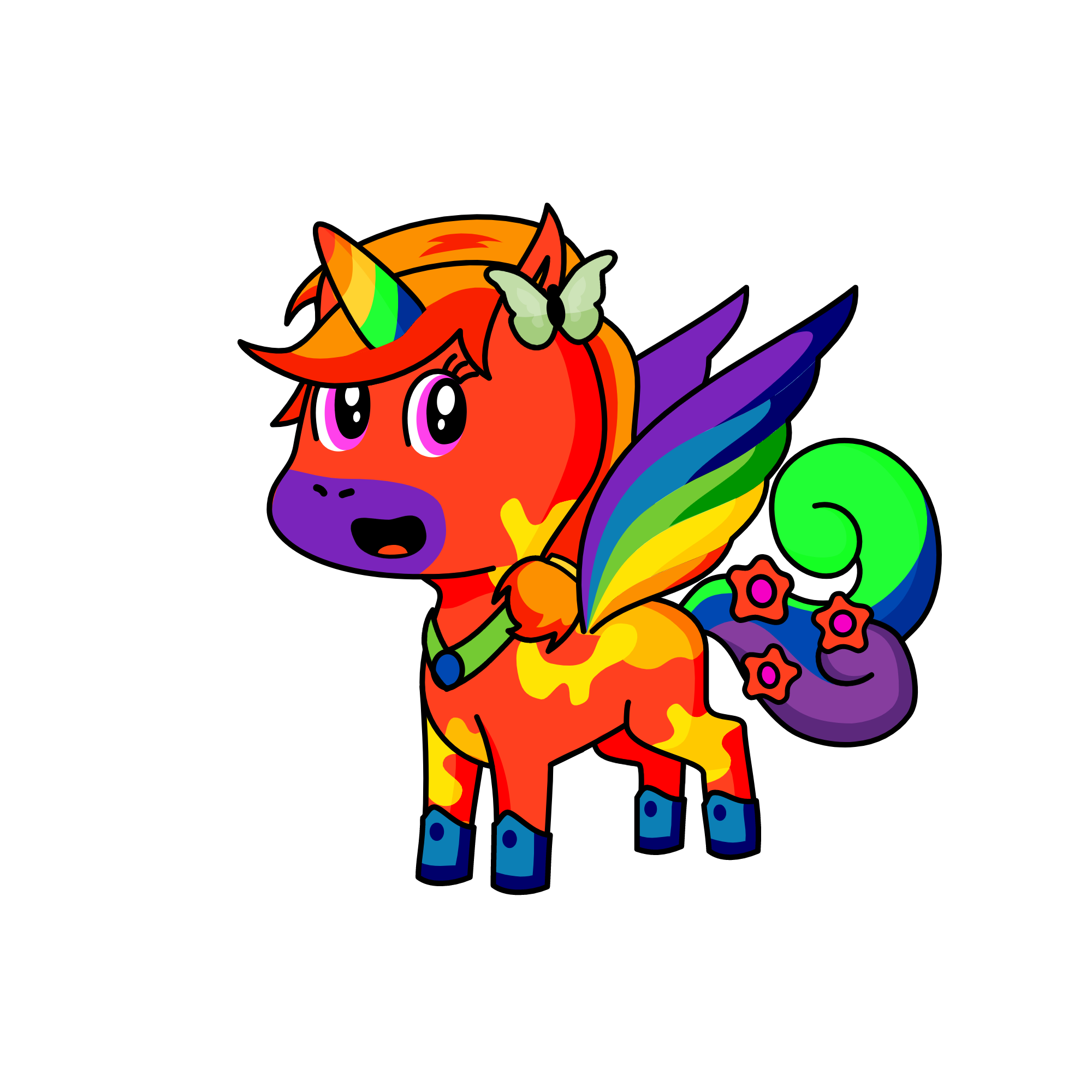 rainbowcorn, the unicorn