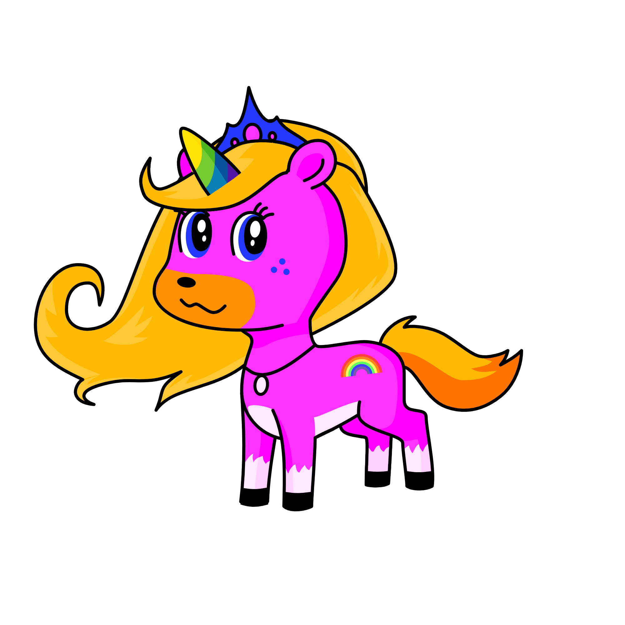 Rainbow, the unicorn
