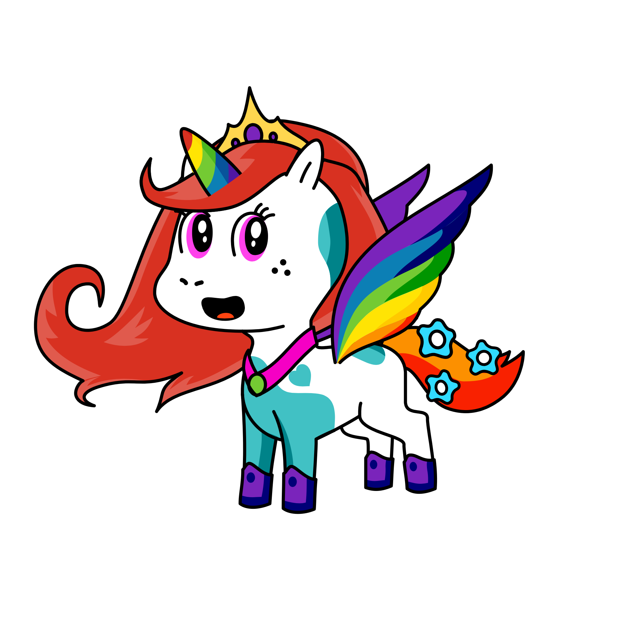 Rainbowy, the unicorn