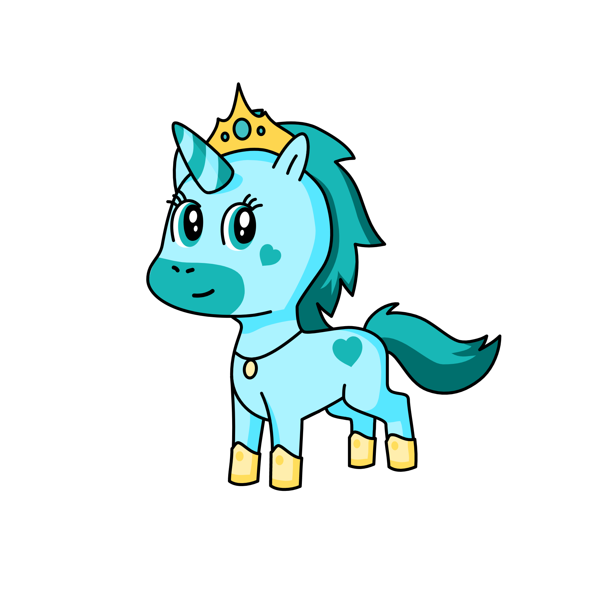 blue, the unicorn