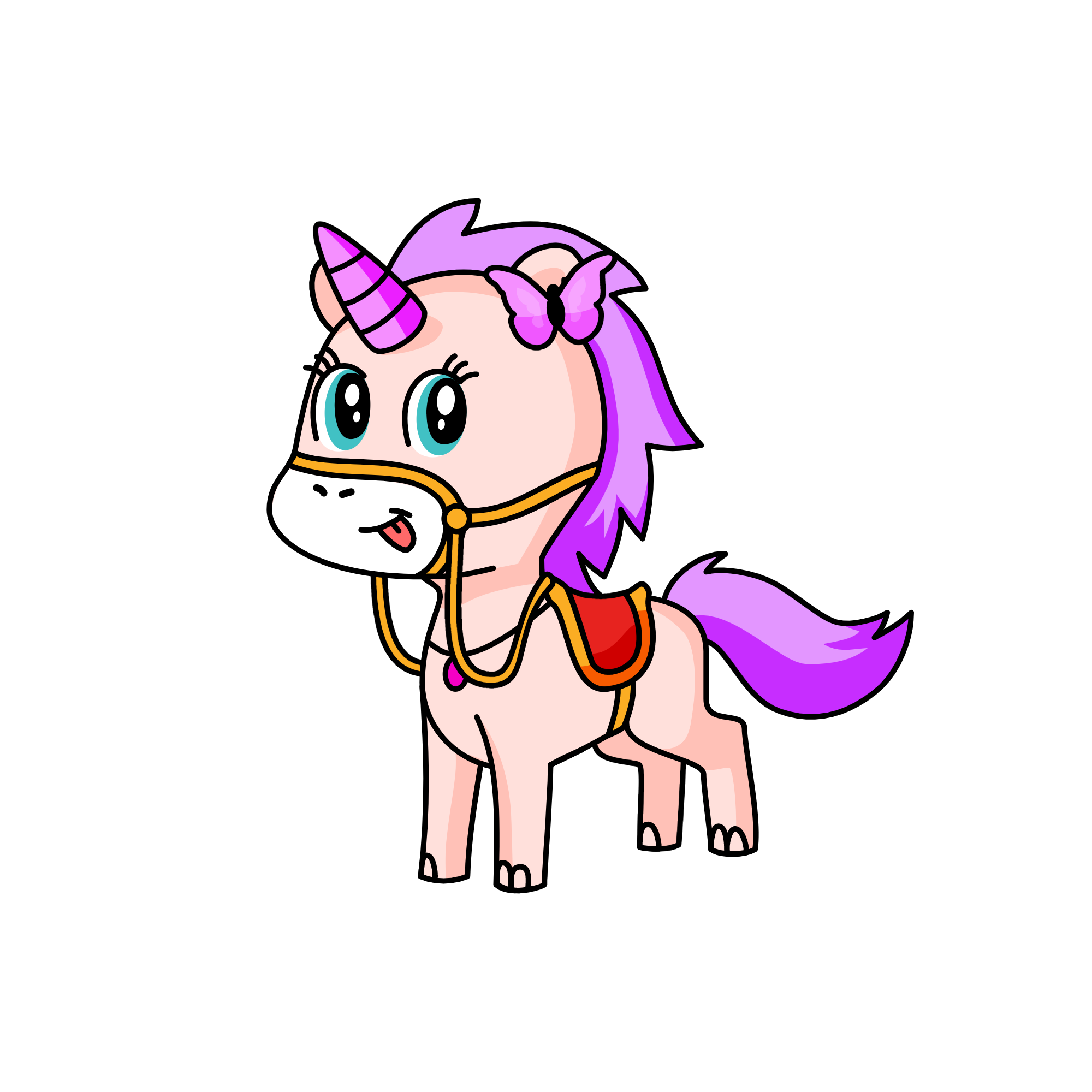 purple blush, the unicorn